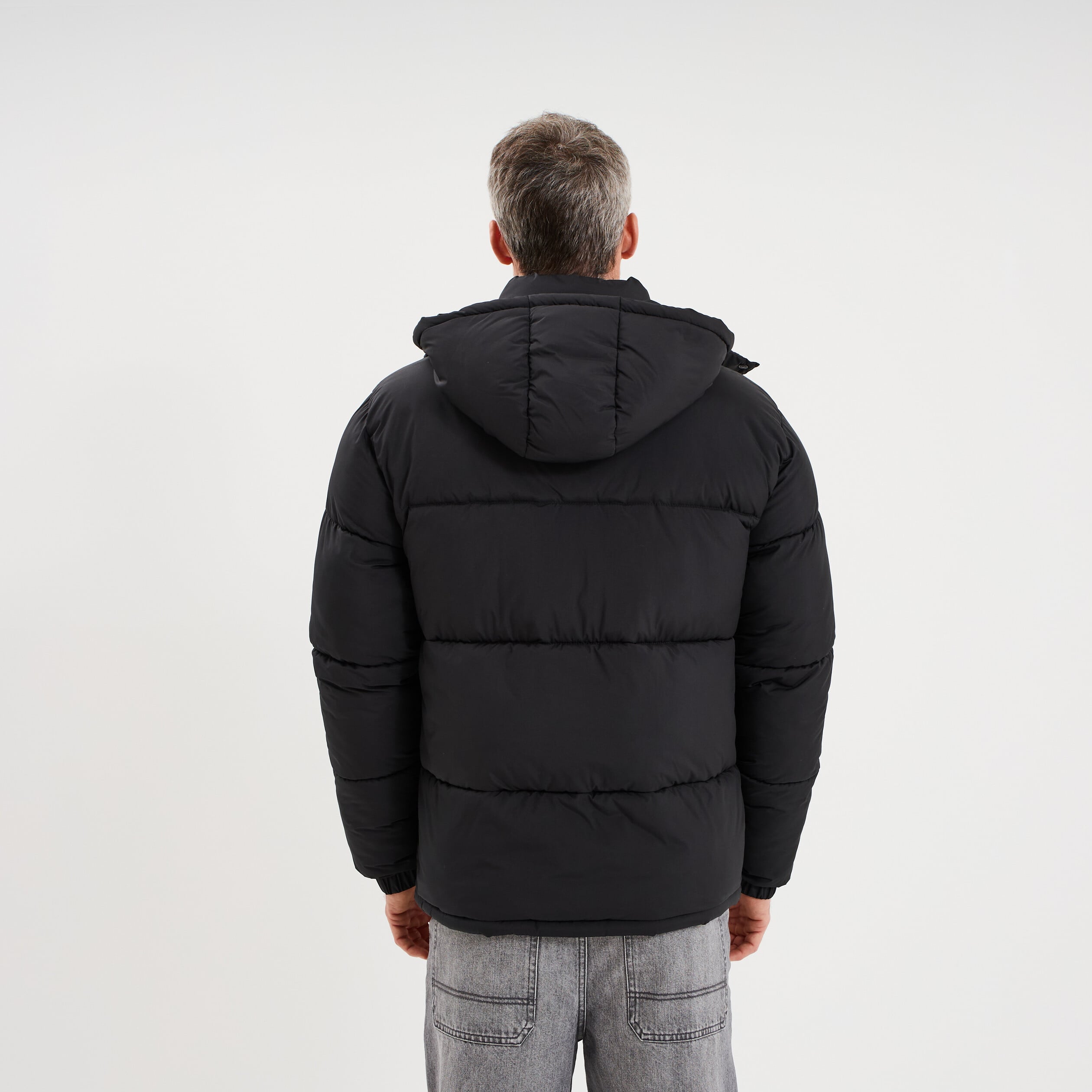 Doudoune d&eacute;perlante &agrave; capuche amovible noir homme