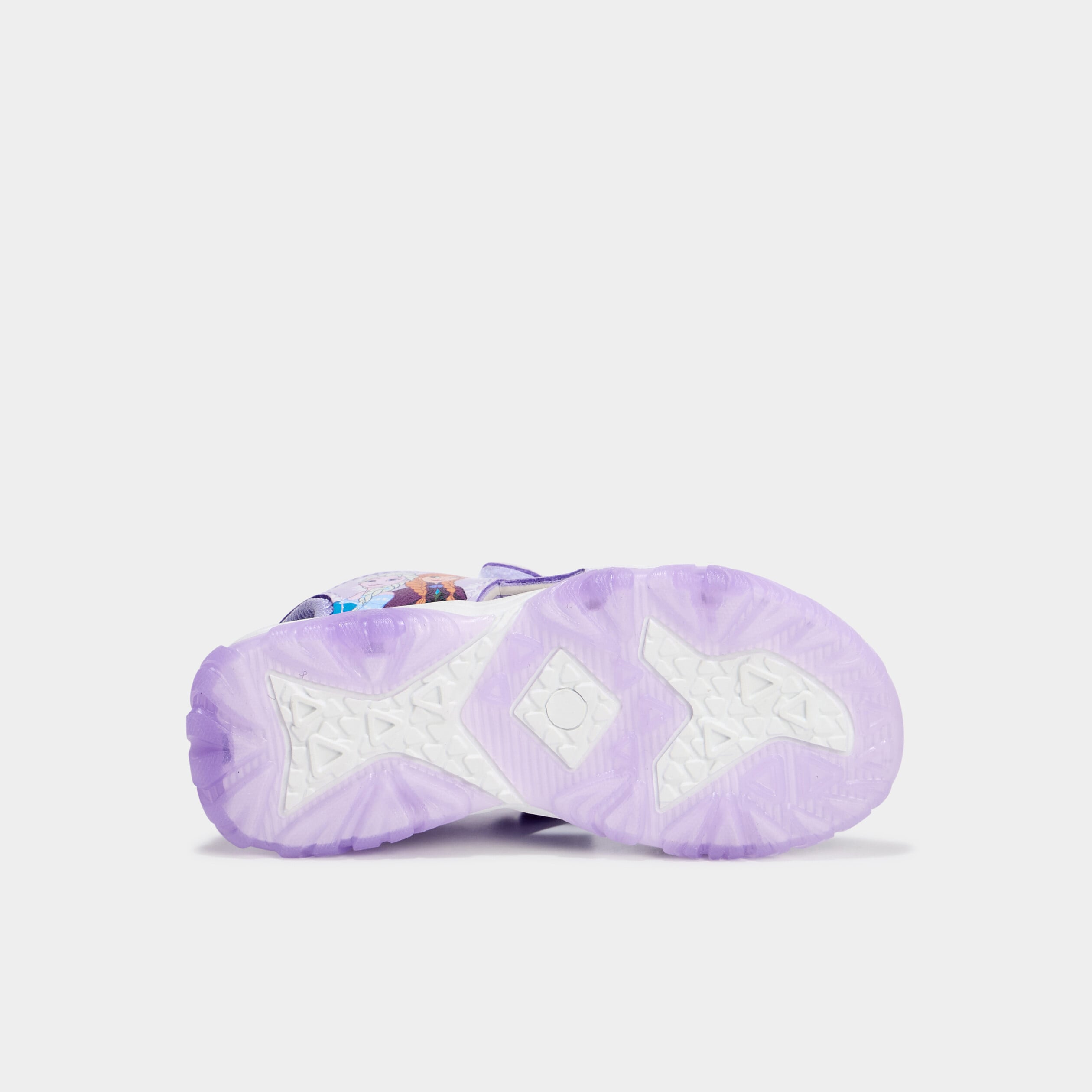 Sandales semelle lumineuse Reine neiges violet fille