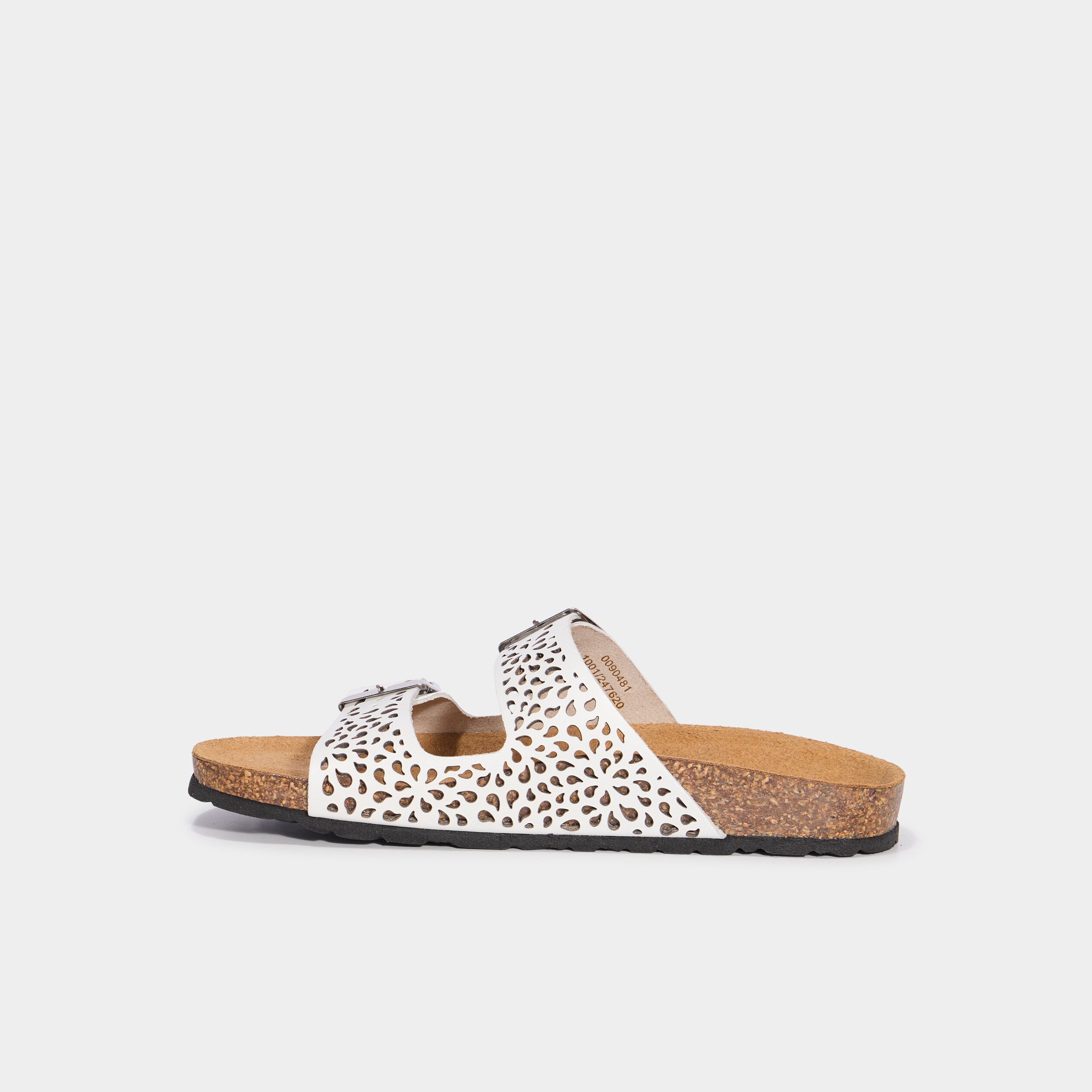 mules perforees en cuir blanc femme Mules perforées en cuir blanc femme