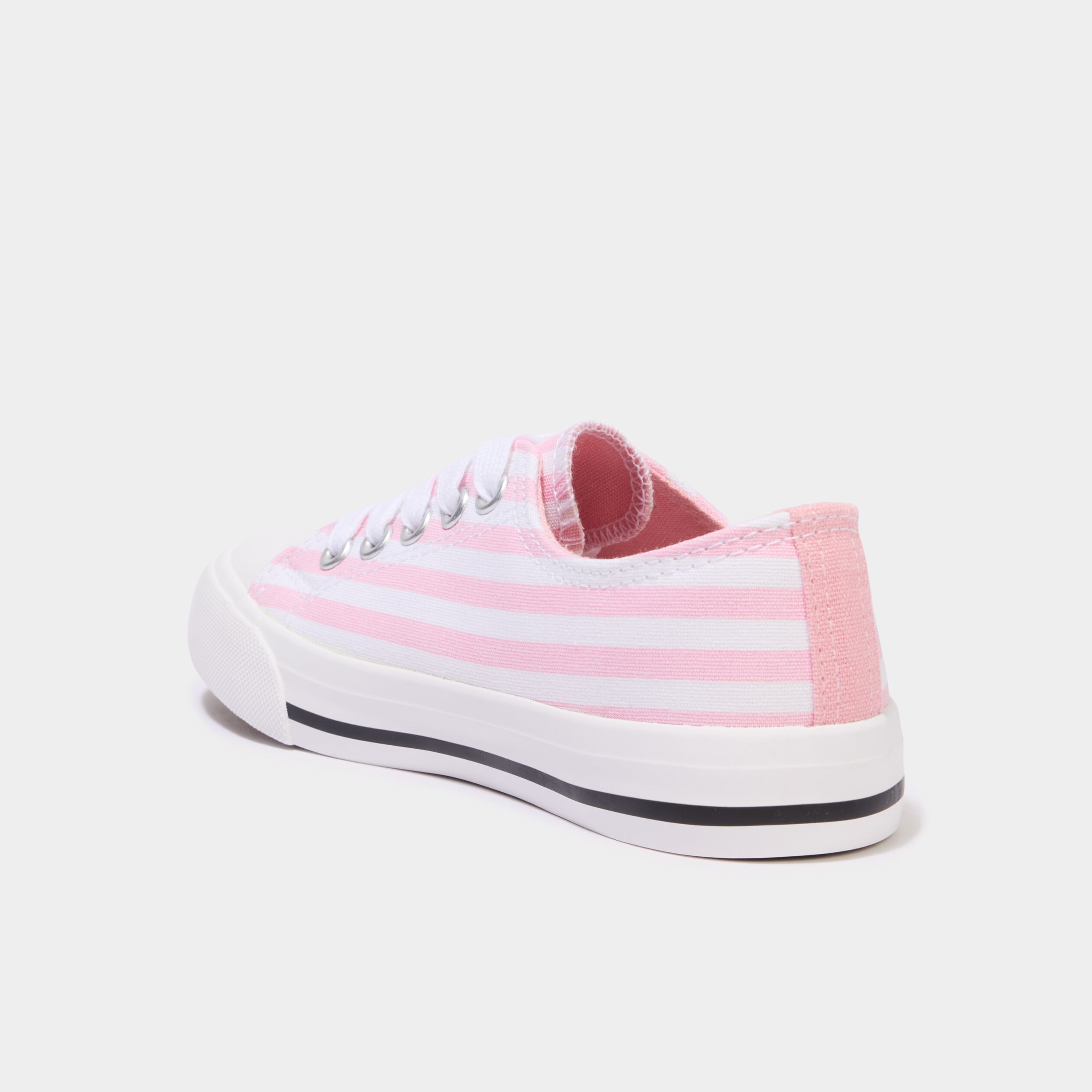 Tennis basses en toile bout renforc&eacute; rose fille