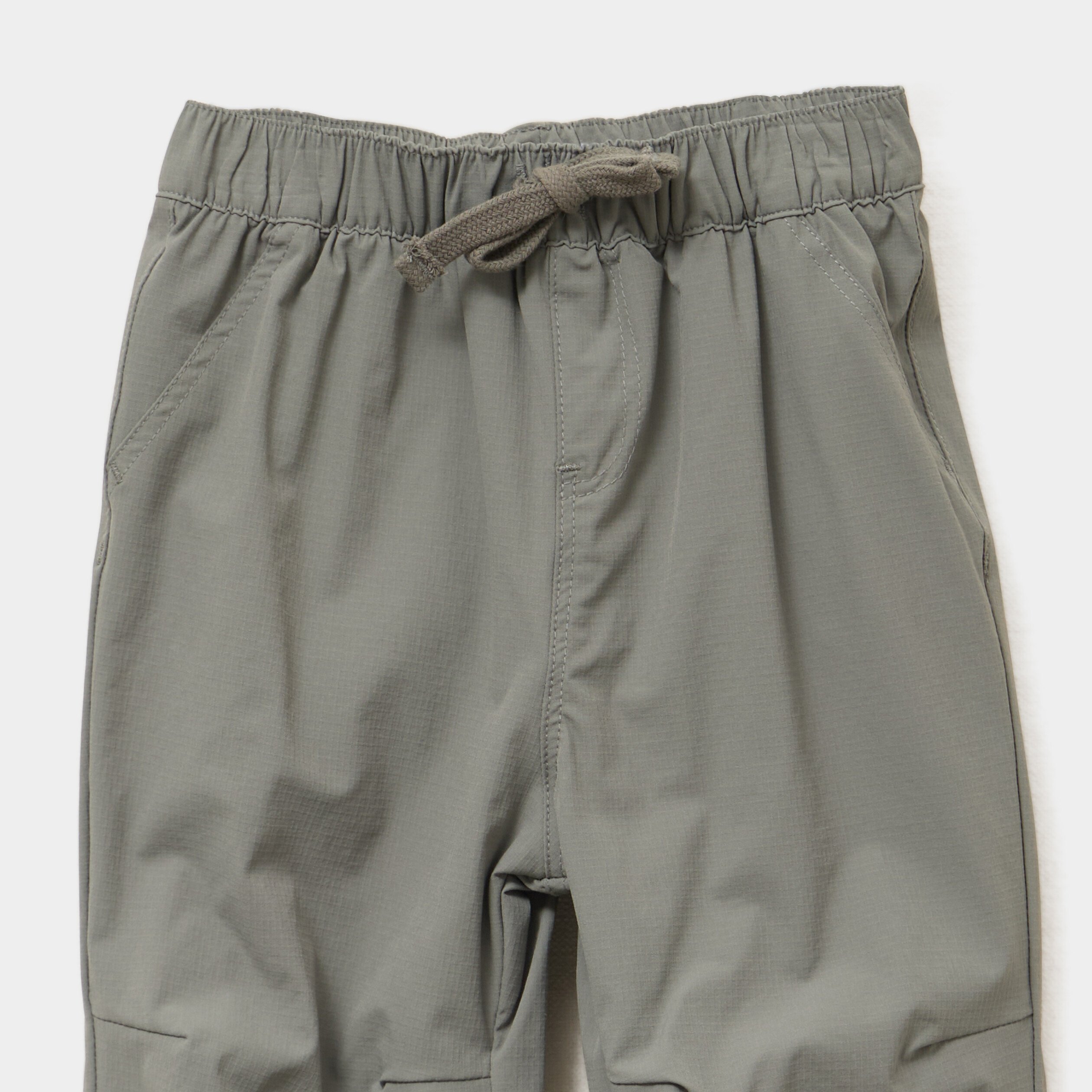 pantalon droit double taille elastiquee vert kaki bebeg Pantalon droit doublé taille élastiquée vert kaki bébé garçon