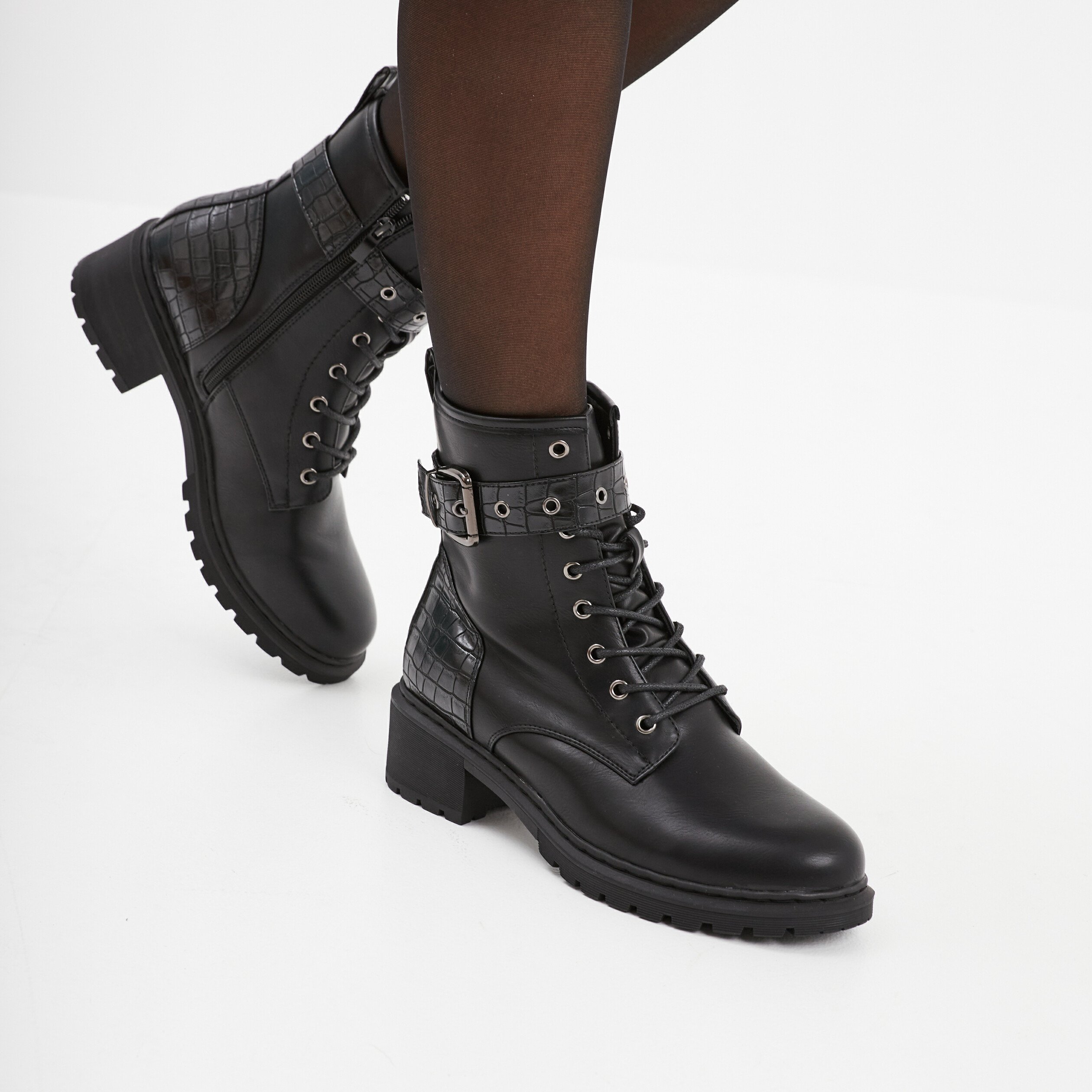 Boots crantées femme on sale