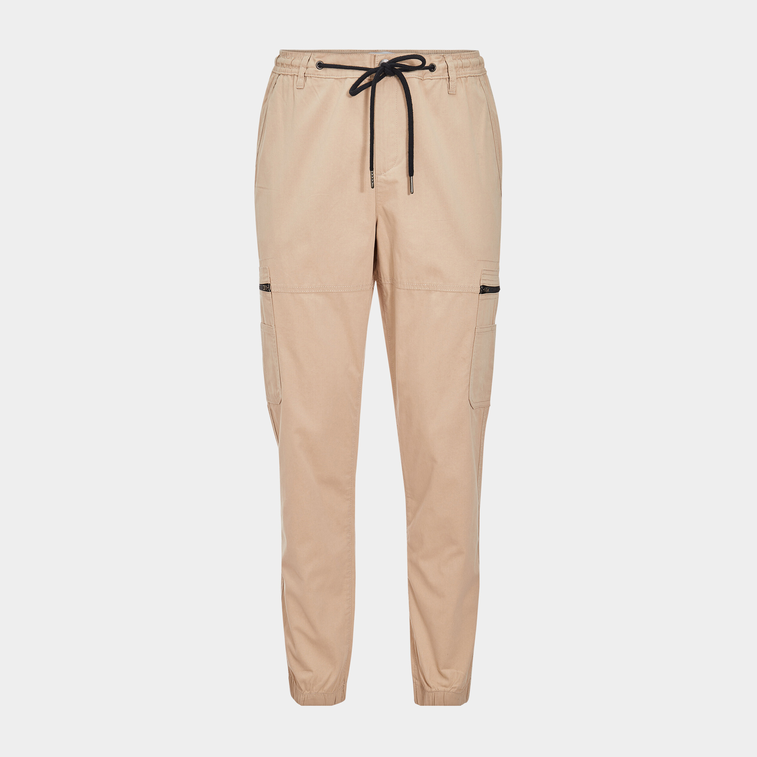 pantalon cargo a coulisse beige homme Pantalon cargo à coulisse beige homme