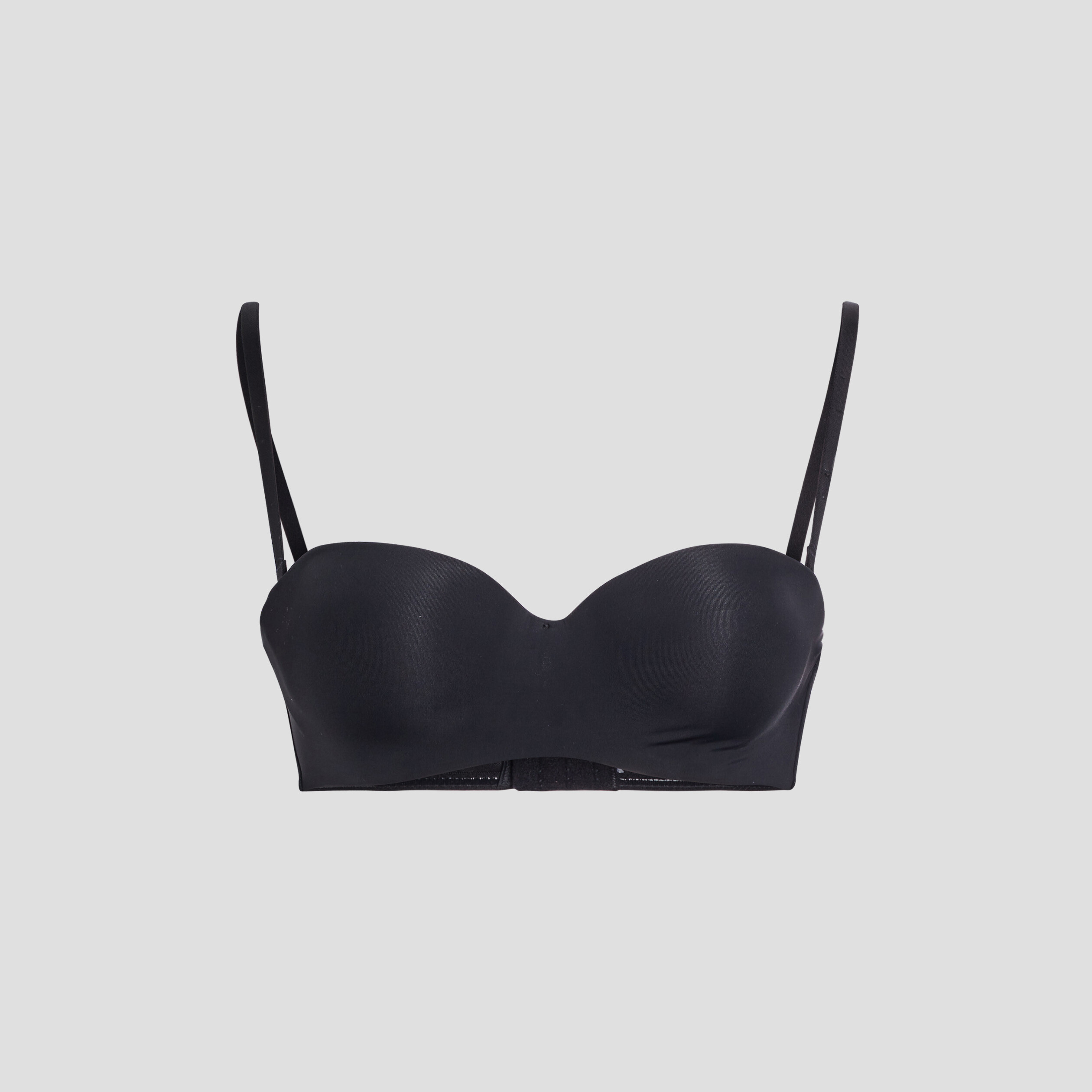 Soutien-gorge balconnet microfibre noir femme