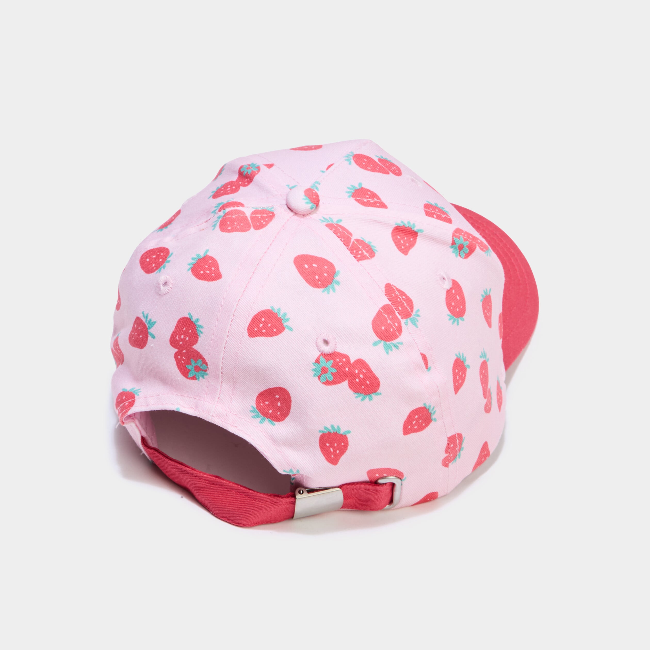 Casquette ajustable coton bomb&eacute;e rose fille