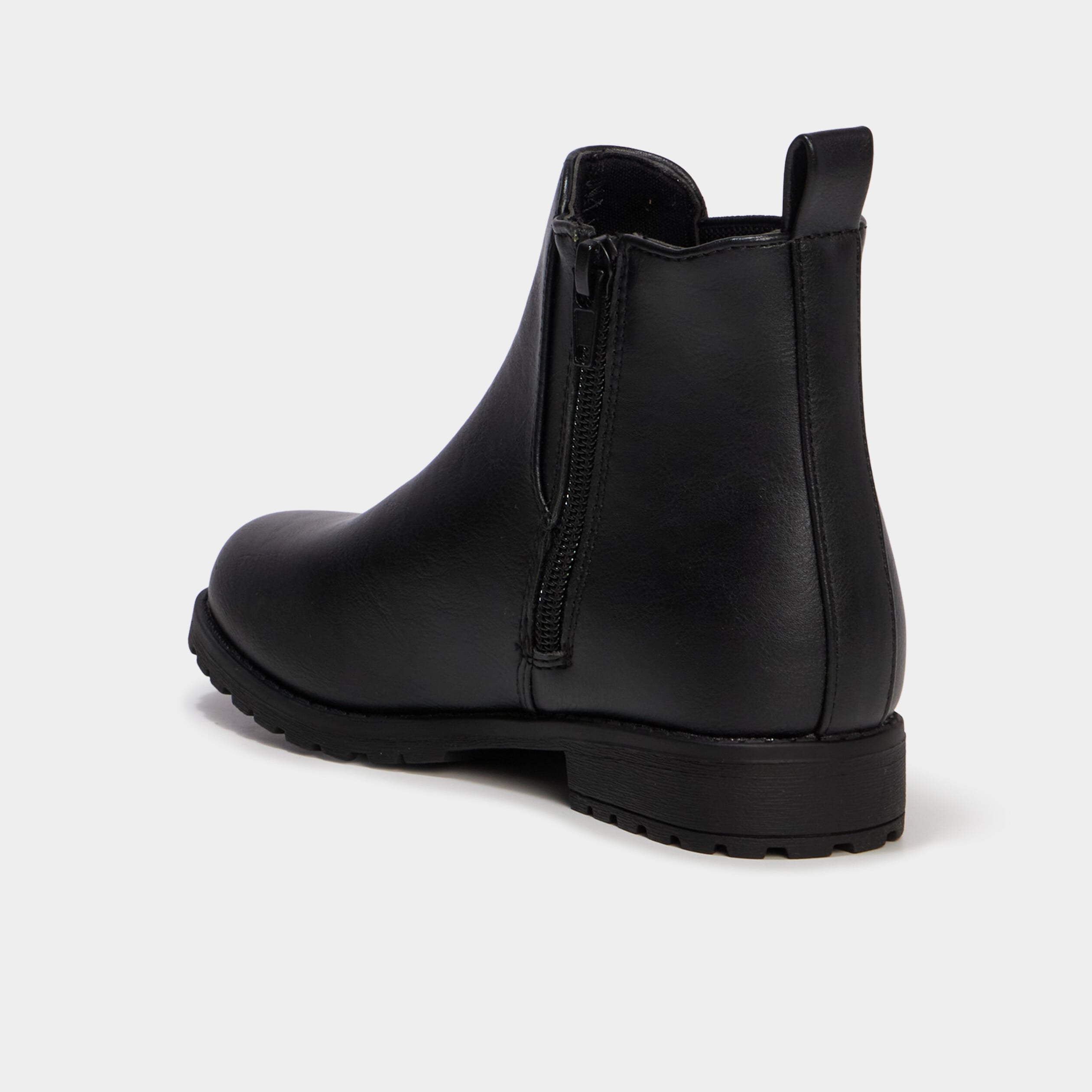 Boots chelsea zipp&eacute;es noir fille
