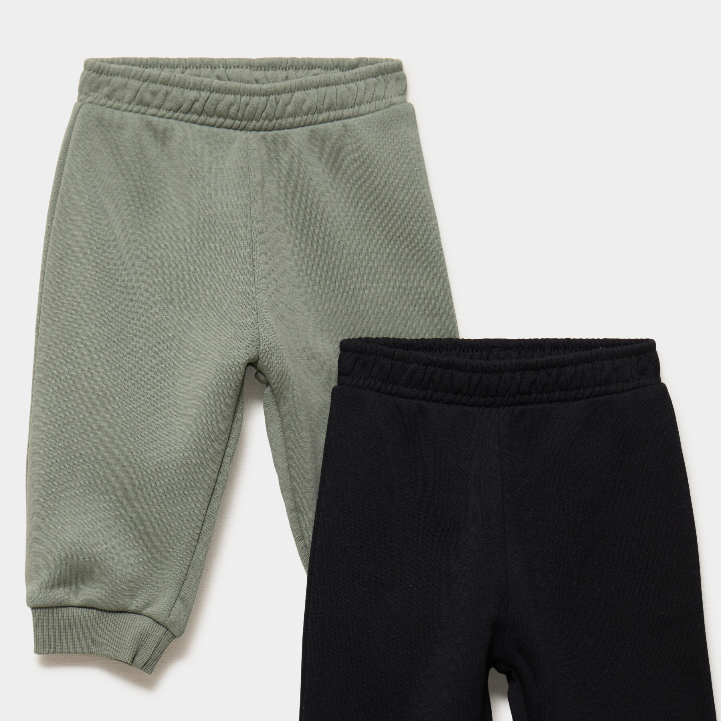 Lot 2 pantalons de jogging bas resserr&eacute; vert kaki b&eacute;b&eacute; gar&ccedil;on
