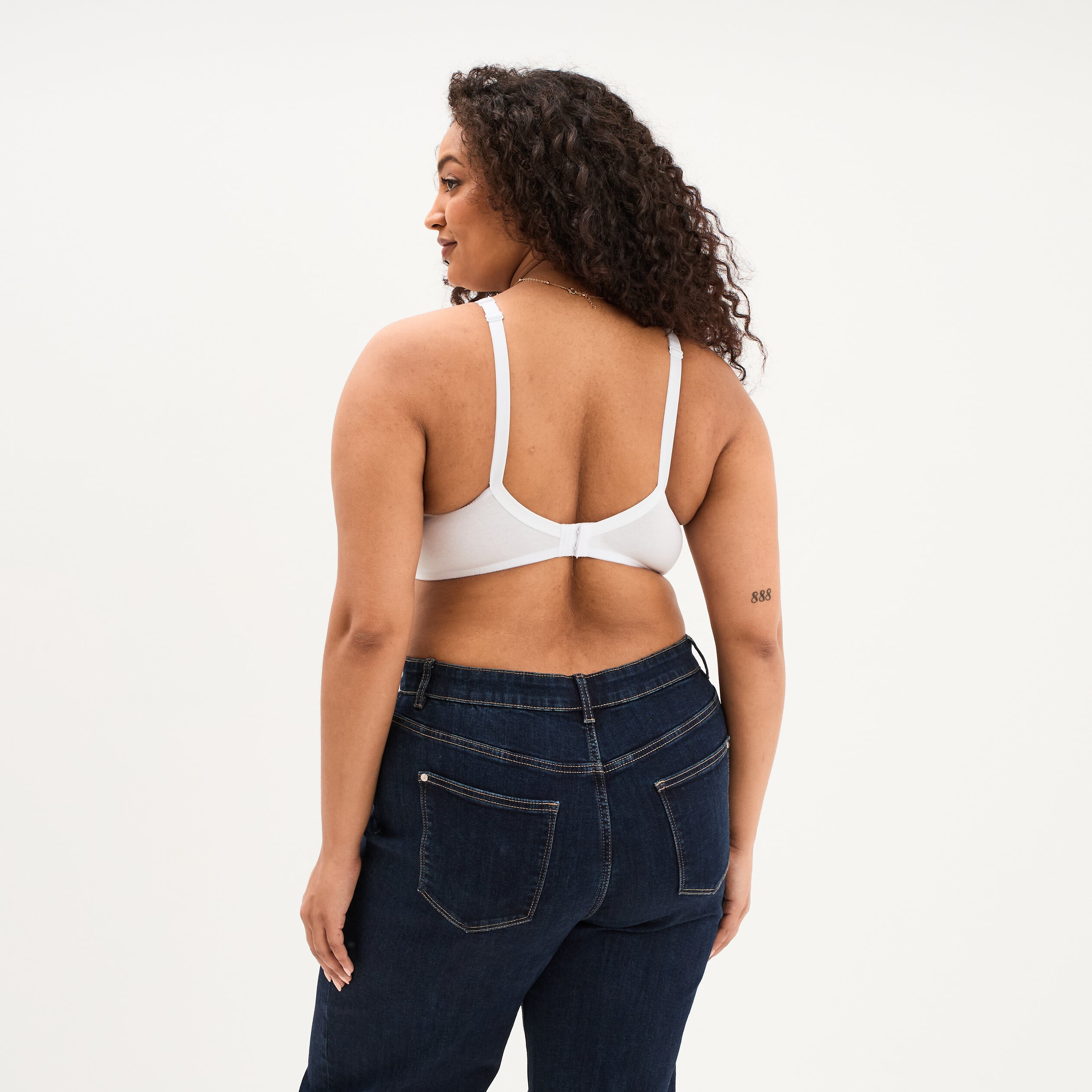 Soutien-gorge foulard coton majoritaire blanc femme grande taille