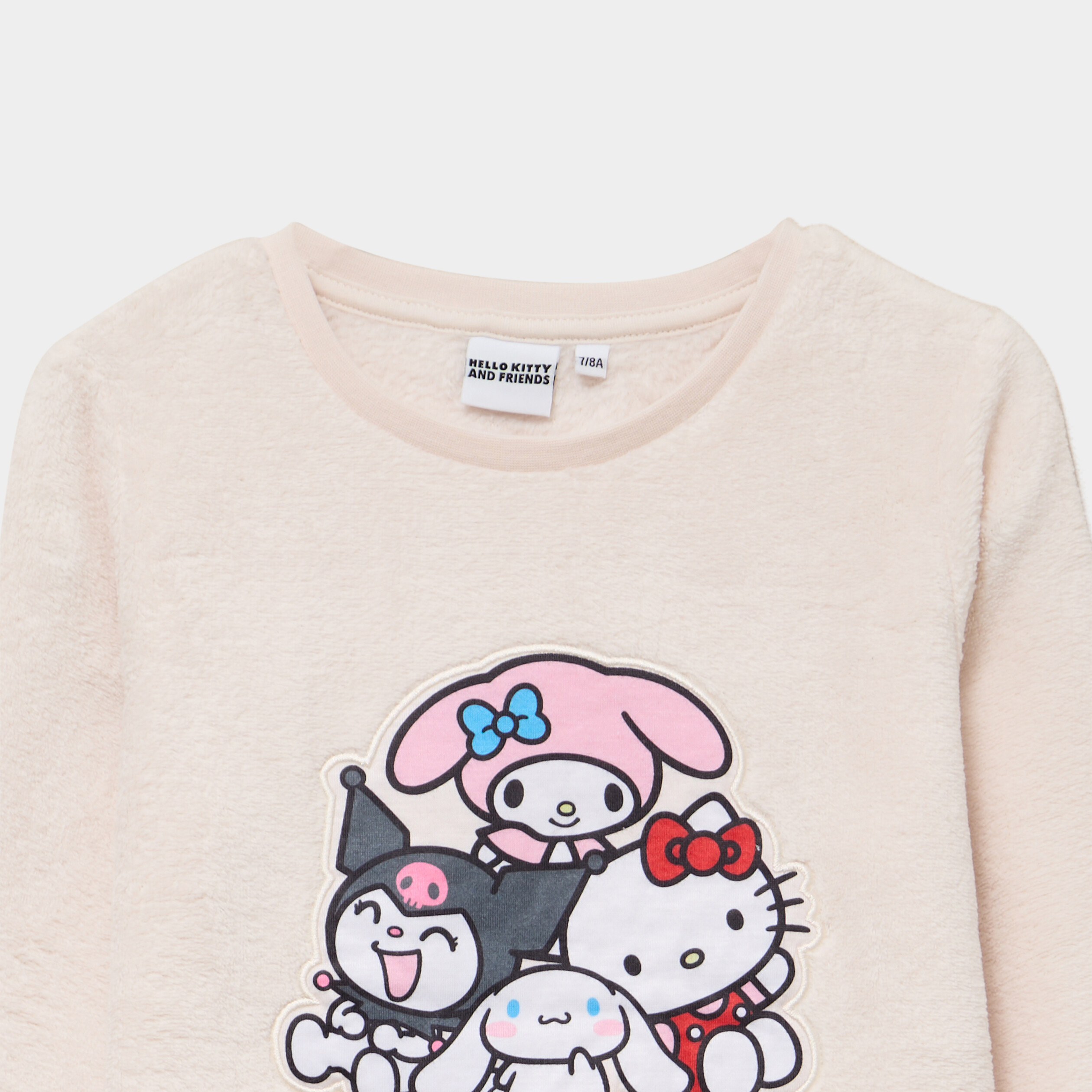 Ensemble pyjama velours Hello Kitty creme fille