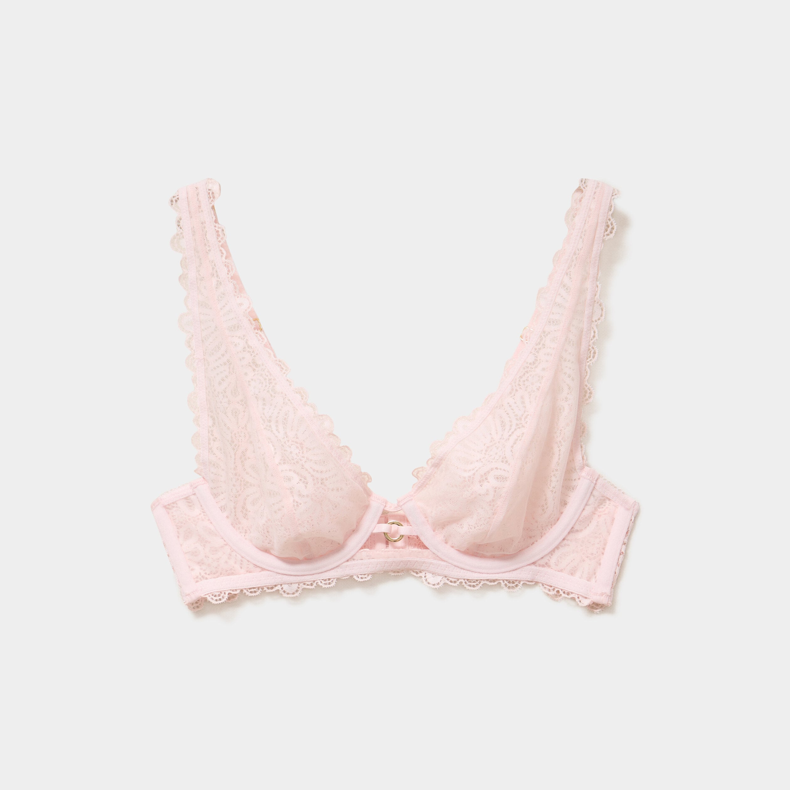 Soutien-gorge foulard dentelle rose clair femme