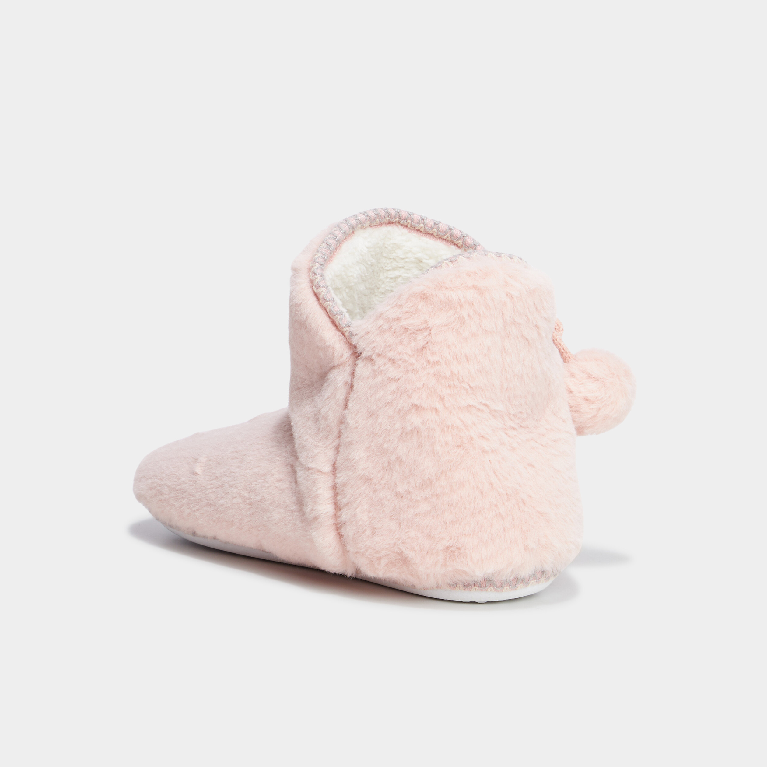 chaussons bottines fausse fourrure rose femme Chaussons bottines fausse fourrure rose femme