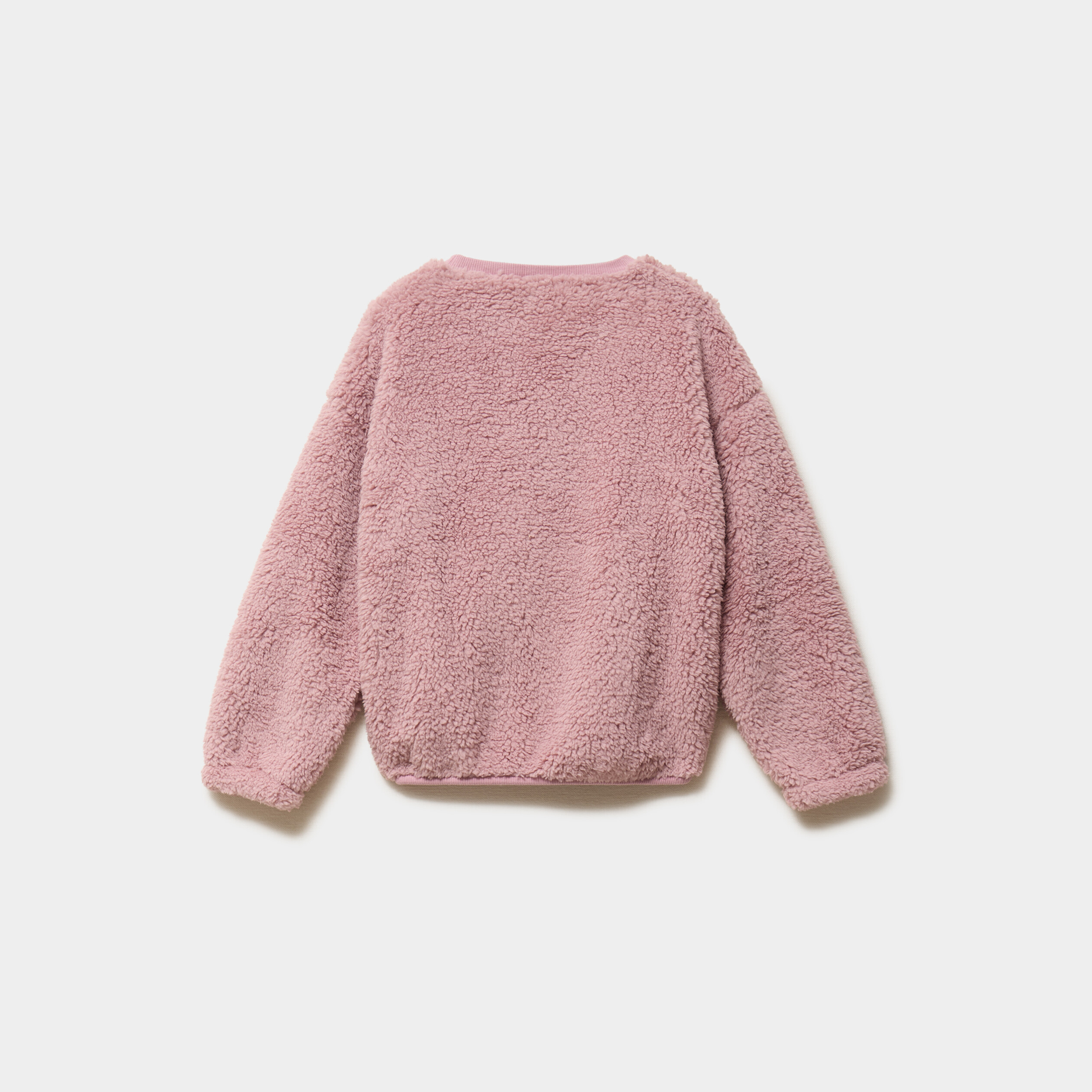 Ensemble pyjama pantalon effet polaire vieux rose fille