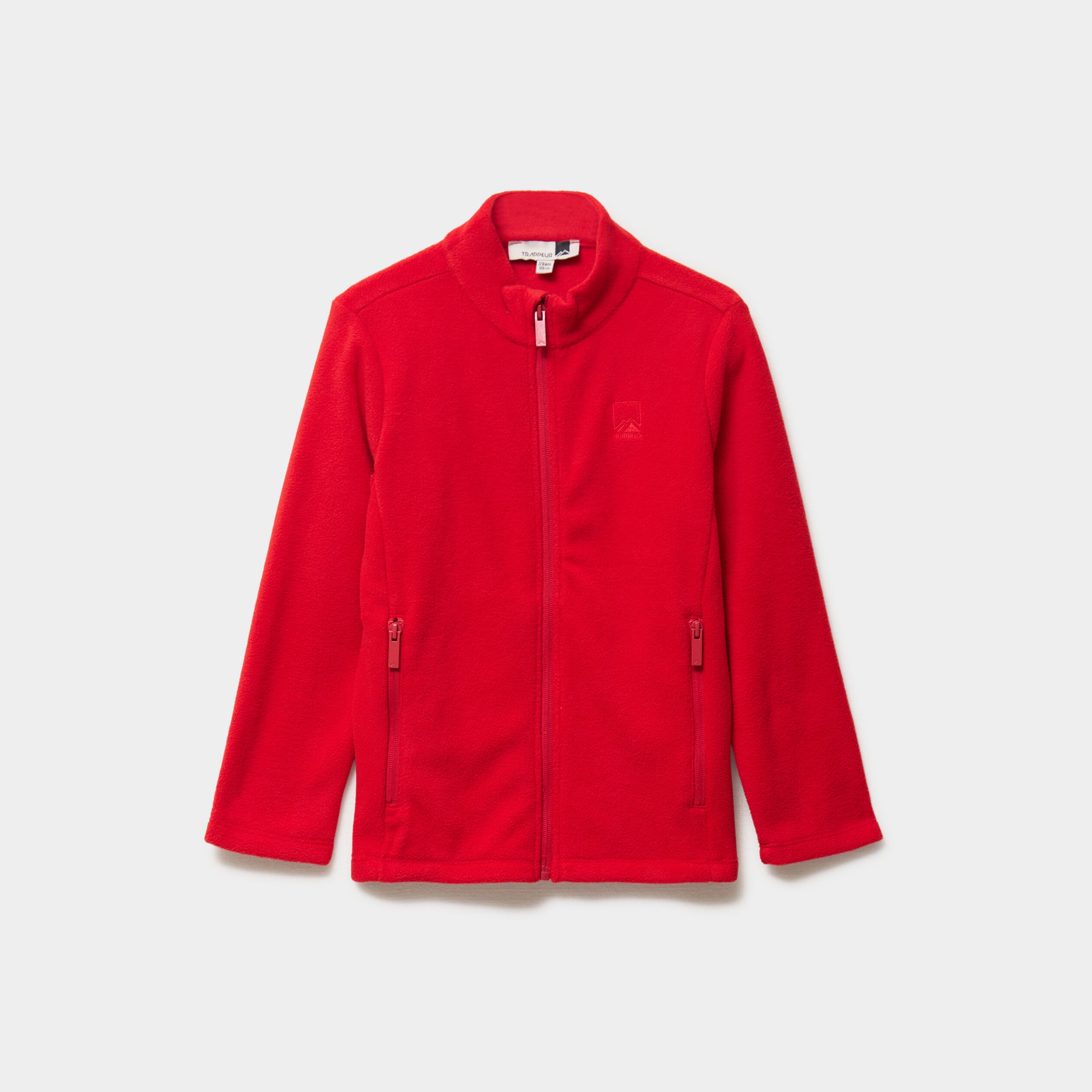 Veste polaire zipp&eacute; col montant rouge gar&ccedil;on