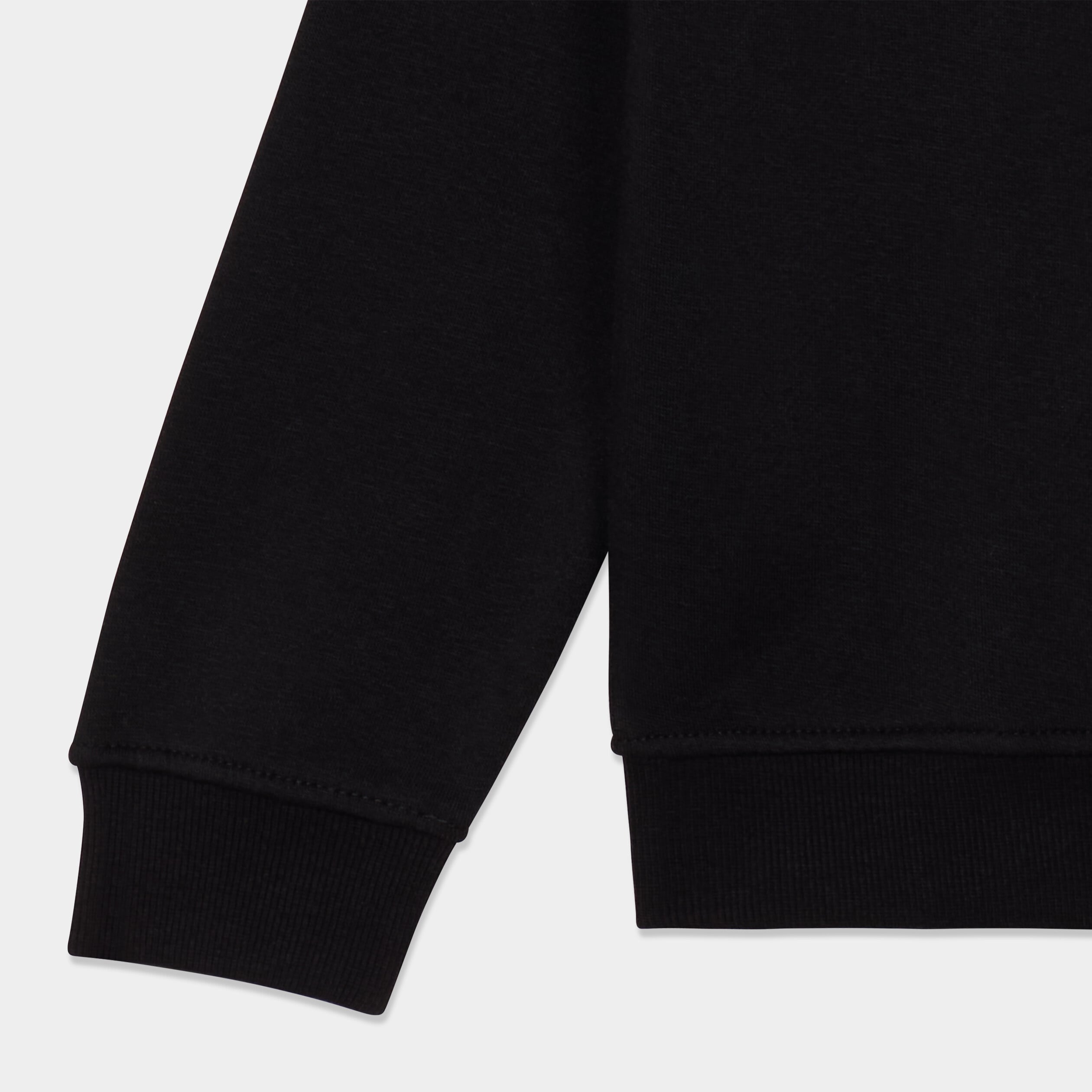 Sweat oversize manches longues col rond noir gar&ccedil;on