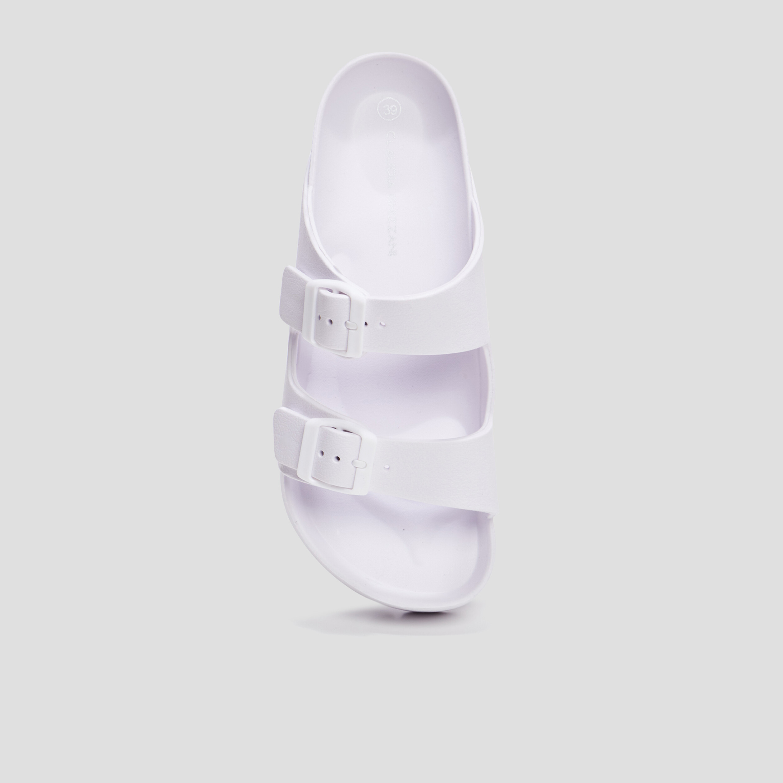 Mules de plage plateformes blanc femme