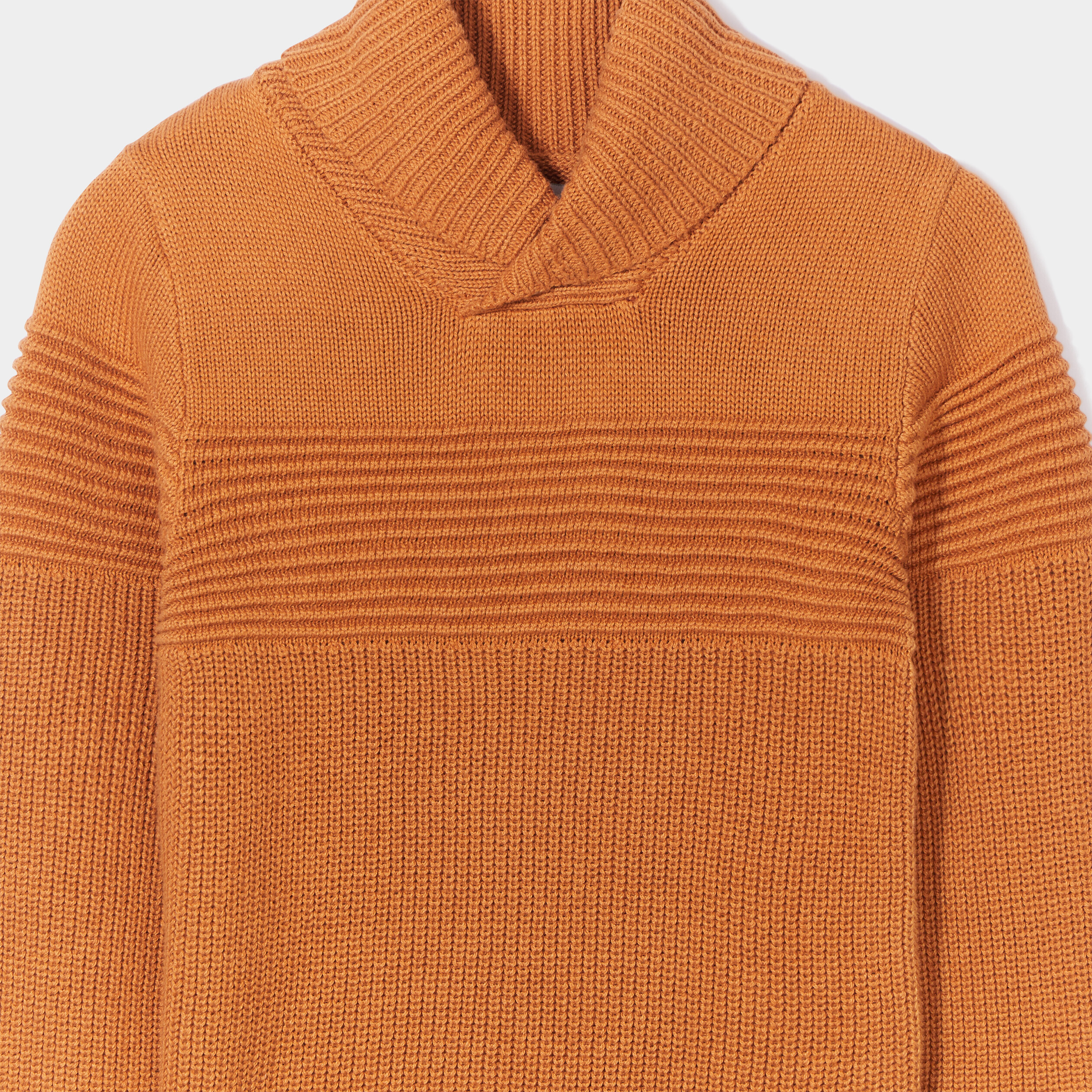 Pull avec col roulé marron cognac garçon