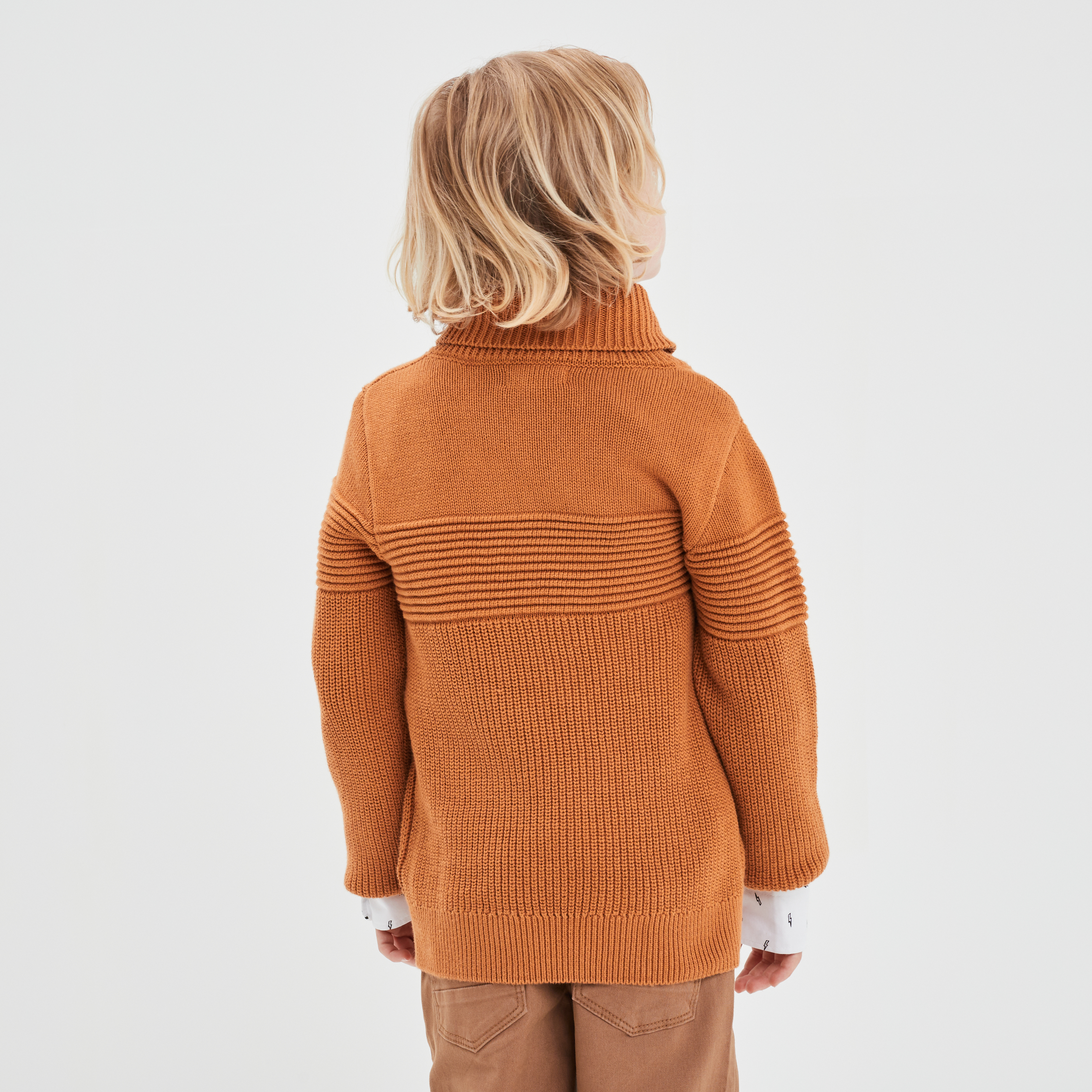 Pull col sales roule garcon