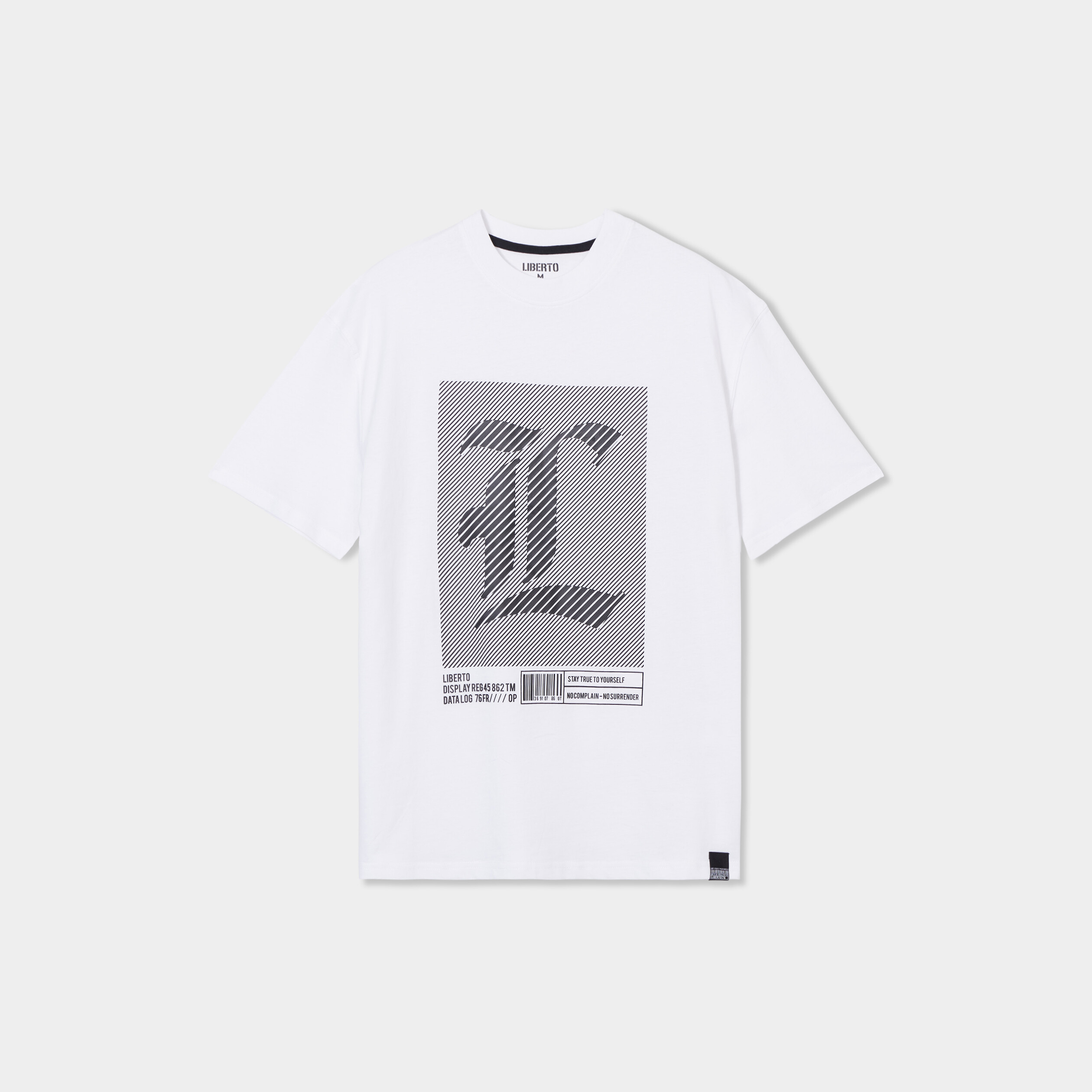 t shirt oversize manches courtes liberto blanc homme T-shirt oversize manches courtes Liberto blanc homme