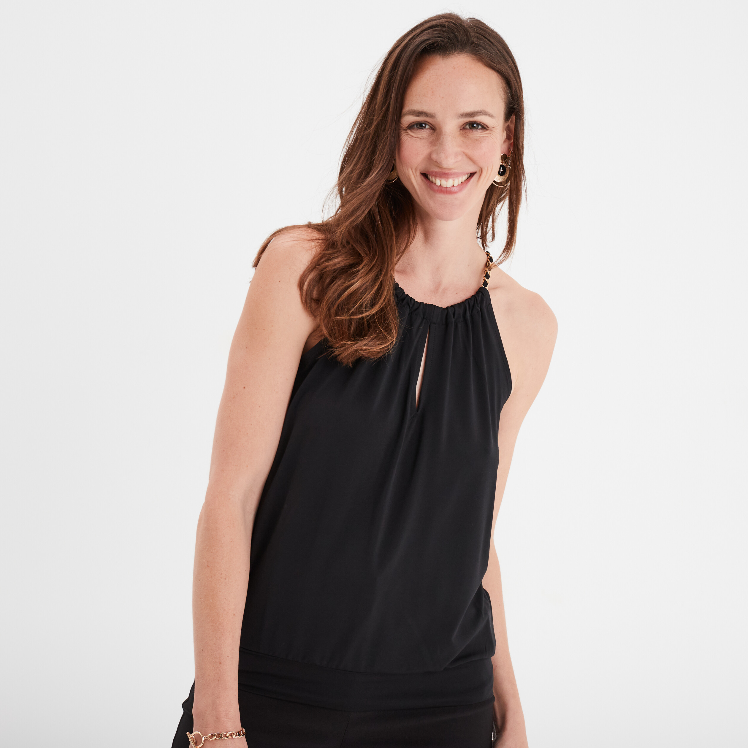 debardeur chaines au col mosquitos noir femme Débardeur chaînes au col Mosquitos noir femme