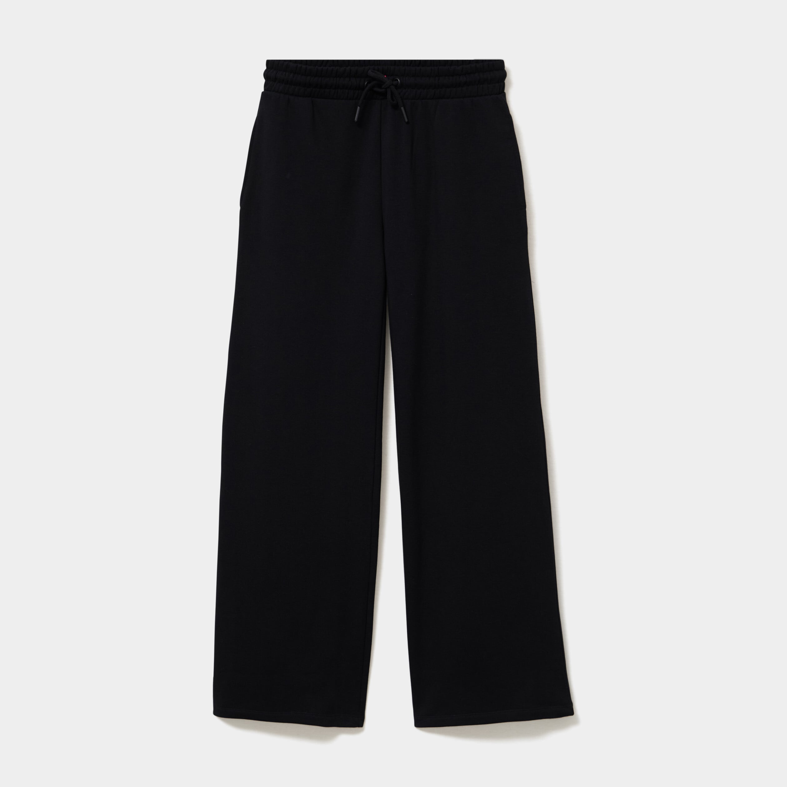 Pantalon de jogging molletonn&eacute; large noir femme