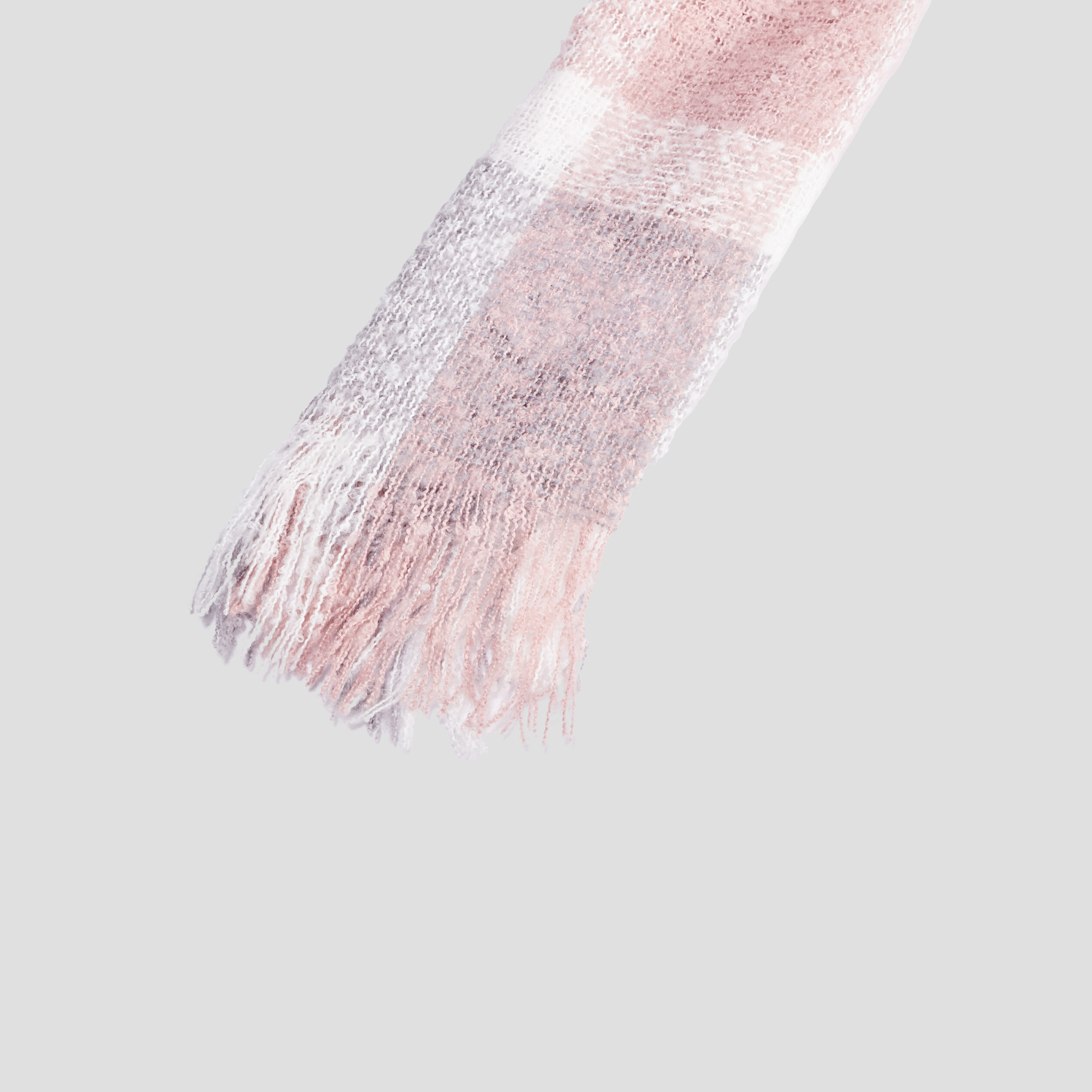 Écharpe à franges rose fille