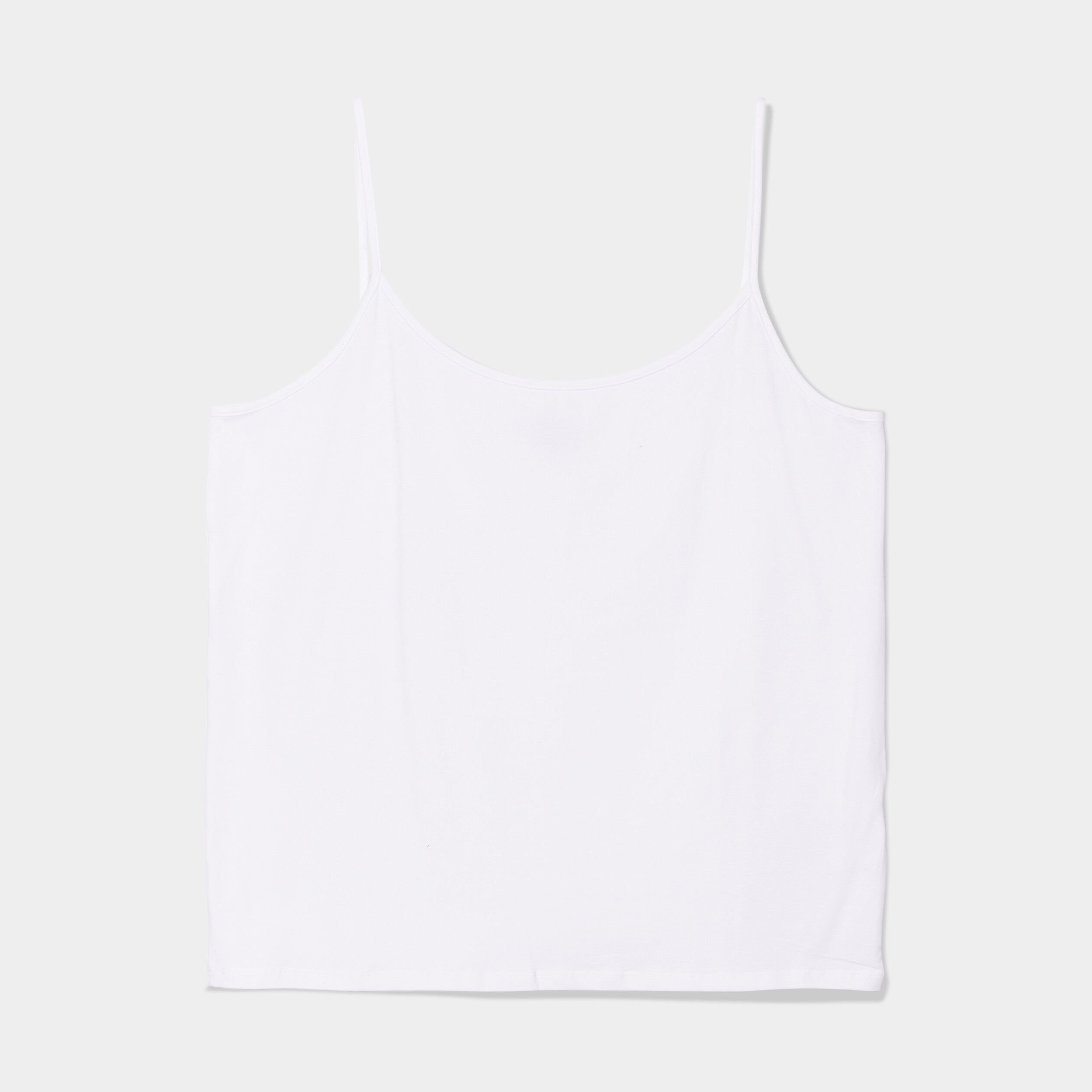 debardeur col rond bretelles fines blanc femmegt Débardeur col rond bretelles fines blanc femme grande taille