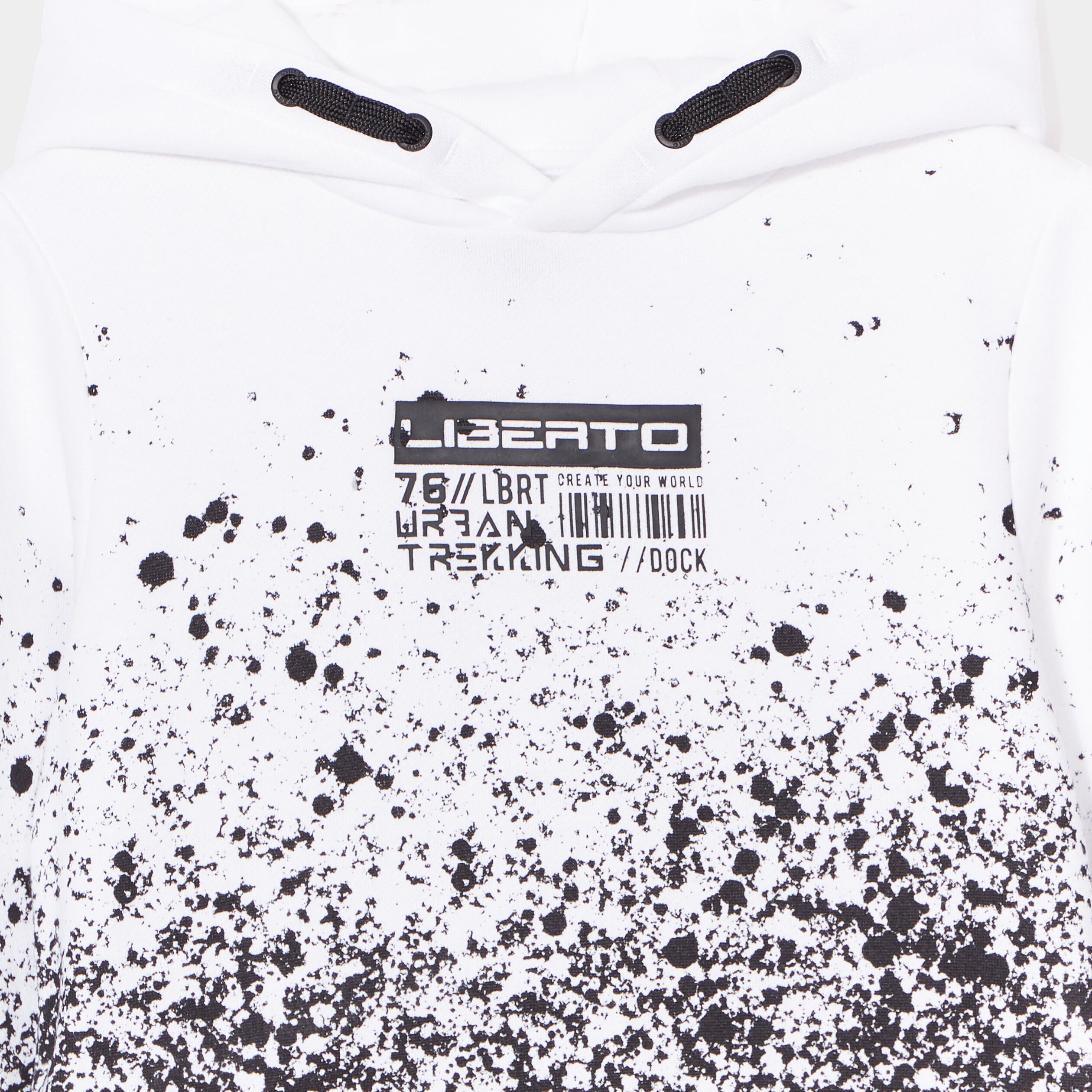 Sweat molleton &agrave; capuche hoodie blanc gar&ccedil;on