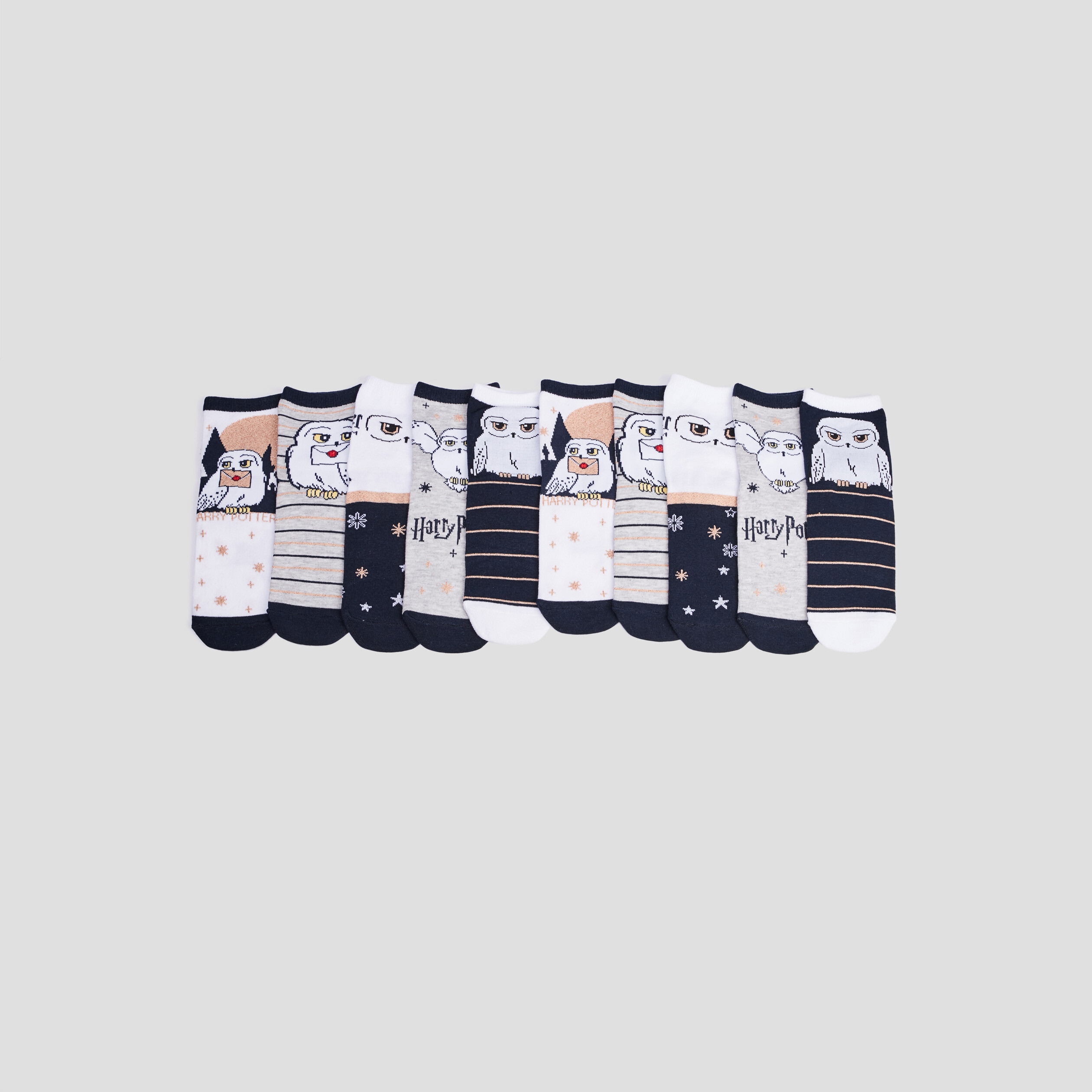 Lot 5 chaussettes Harry Potter bleu marine fille