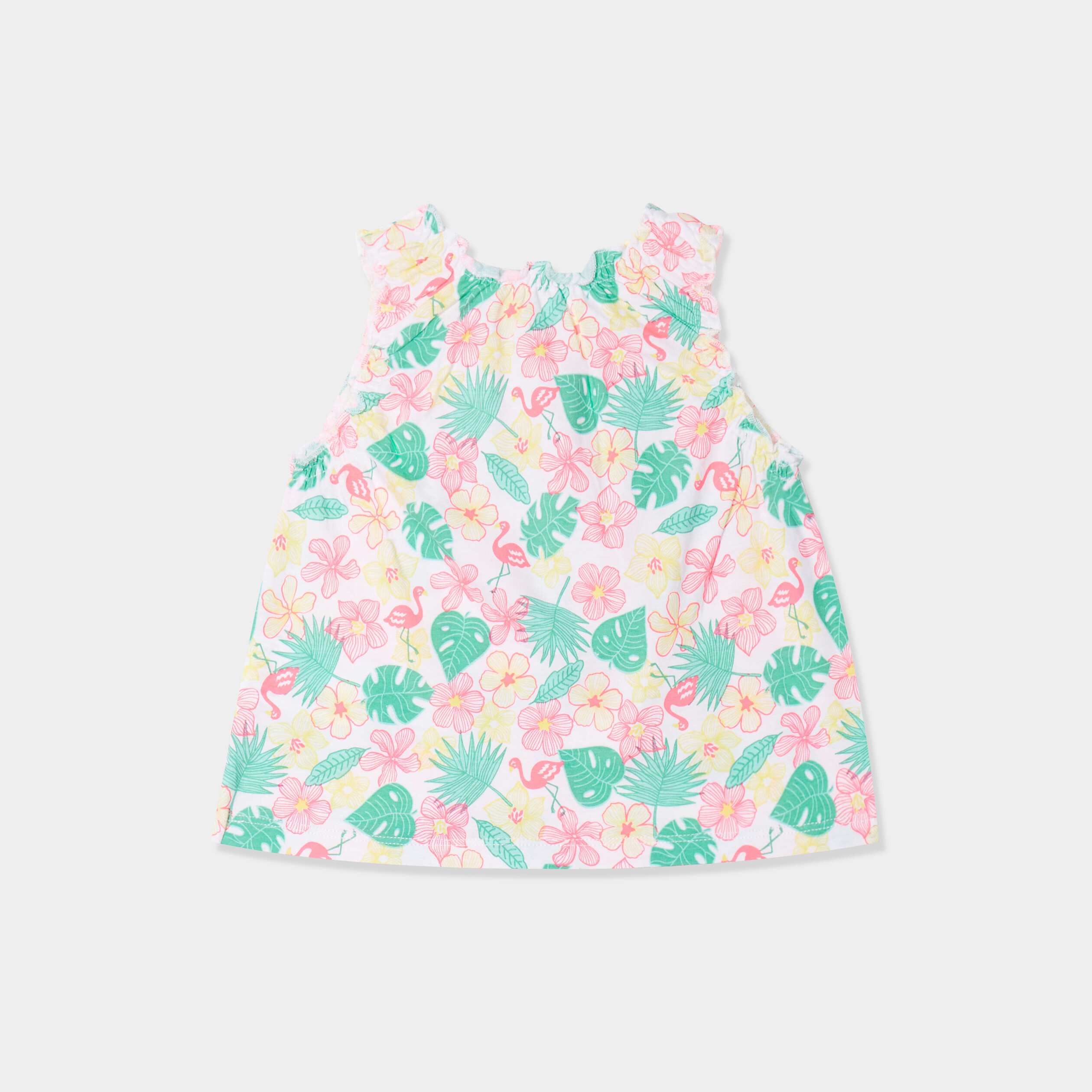 lot 2 debardeurs coton a fronces blanc bebef Lot 2 débardeurs coton à fronces blanc bébé fille