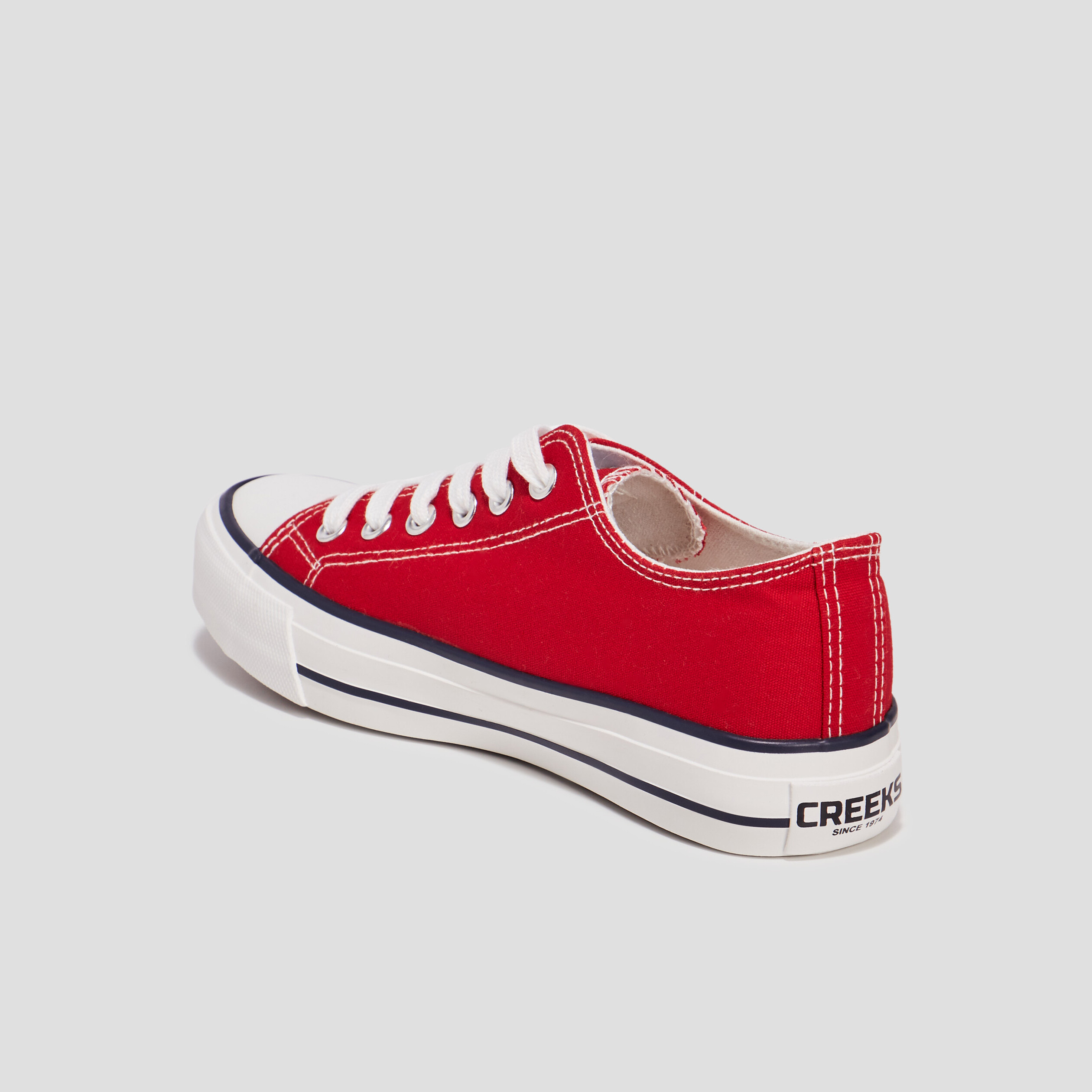 tennis en toile a lacets creeks rouge garcon Tennis en toile à lacets Creeks rouge garçon