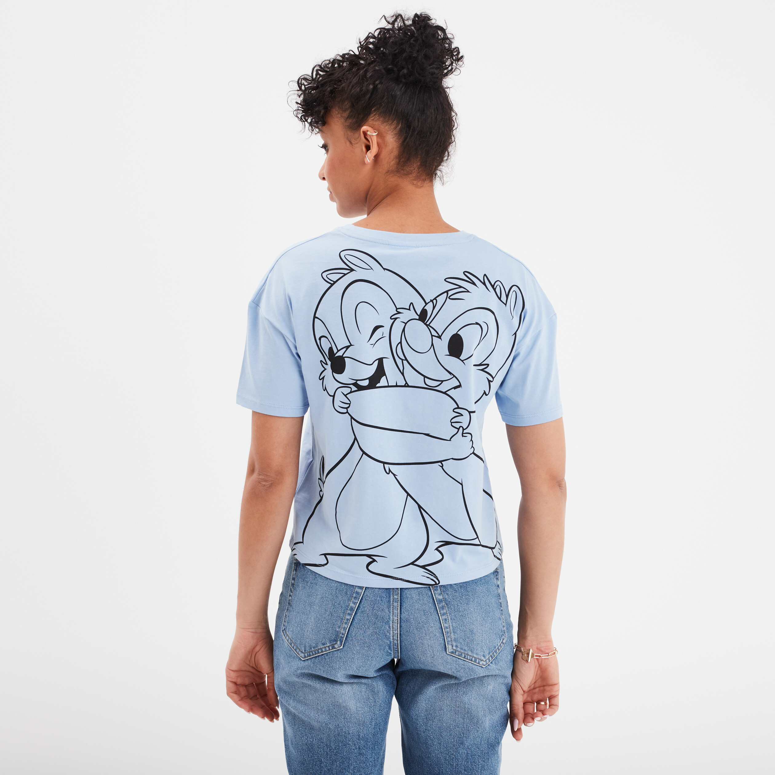 t shirt manches courtes tic et tac bleu ciel femme T-shirt manches courtes Tic et Tac bleu ciel femme