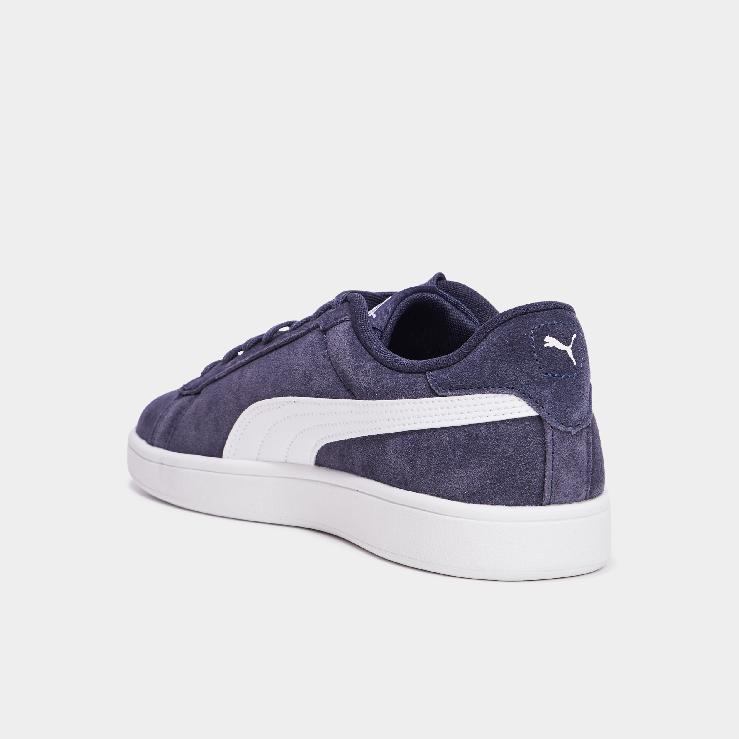 tennis basses a lacets cuir puma smash bleu marine garcon Tennis basses à lacets cuir Puma Smash bleu marine garçon