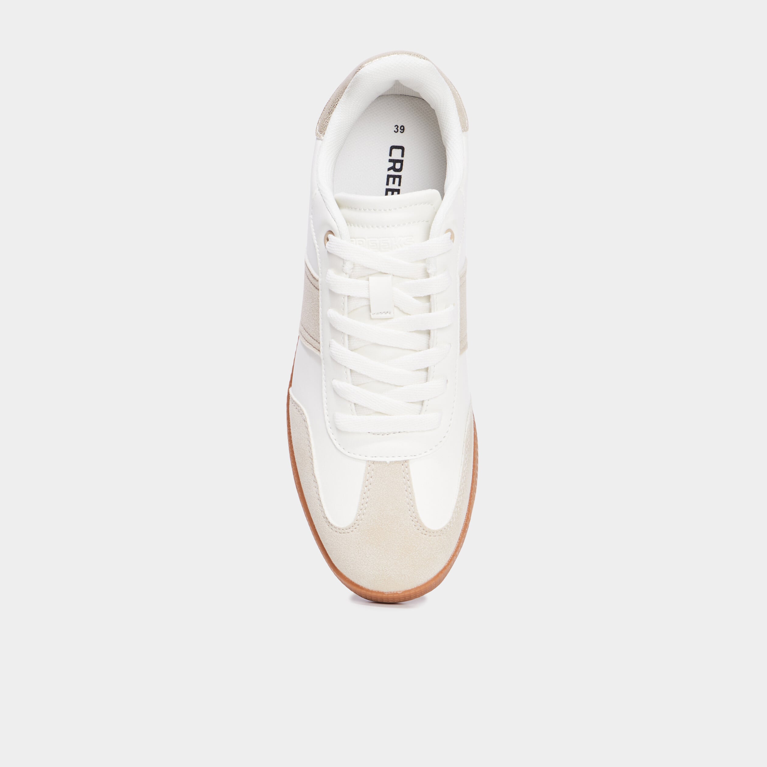 Tennis basses &agrave; lacets Creeks sable femme