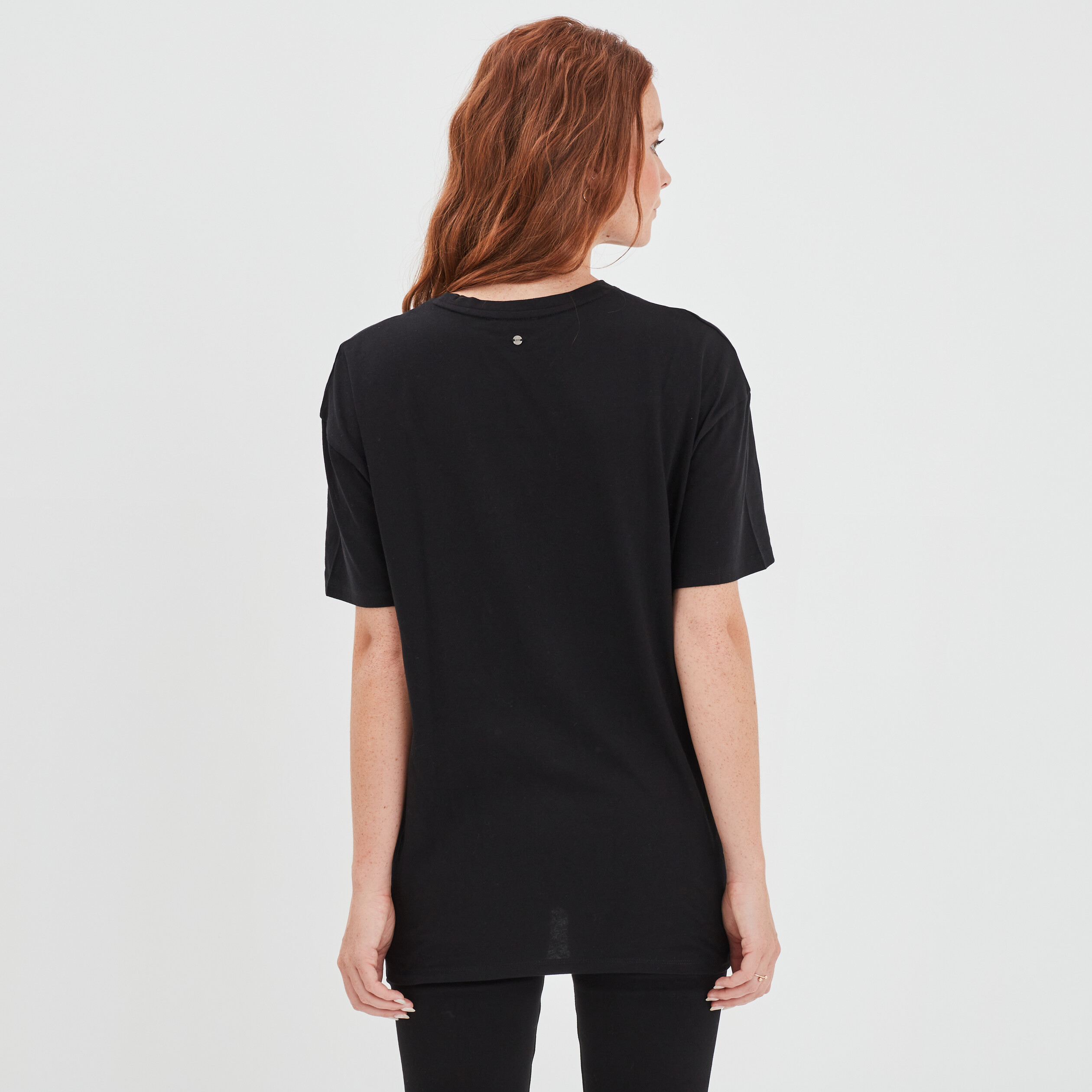 T-shirt &agrave; strass manches courtes Liberto noir femme