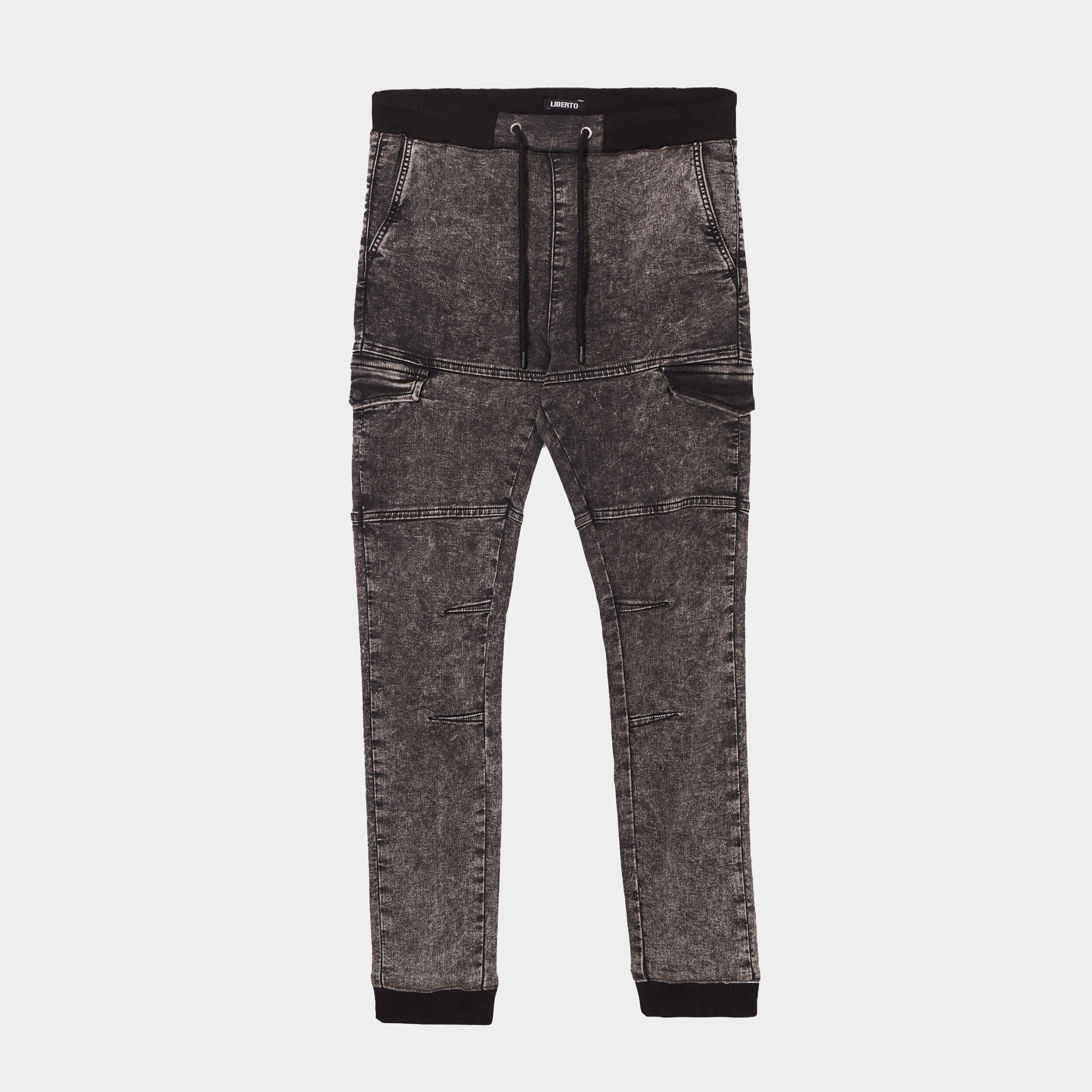 pantalon skinny stretch 2 poches cotes denim gris homme Pantalon skinny stretch 2 poches côtés denim gris homme