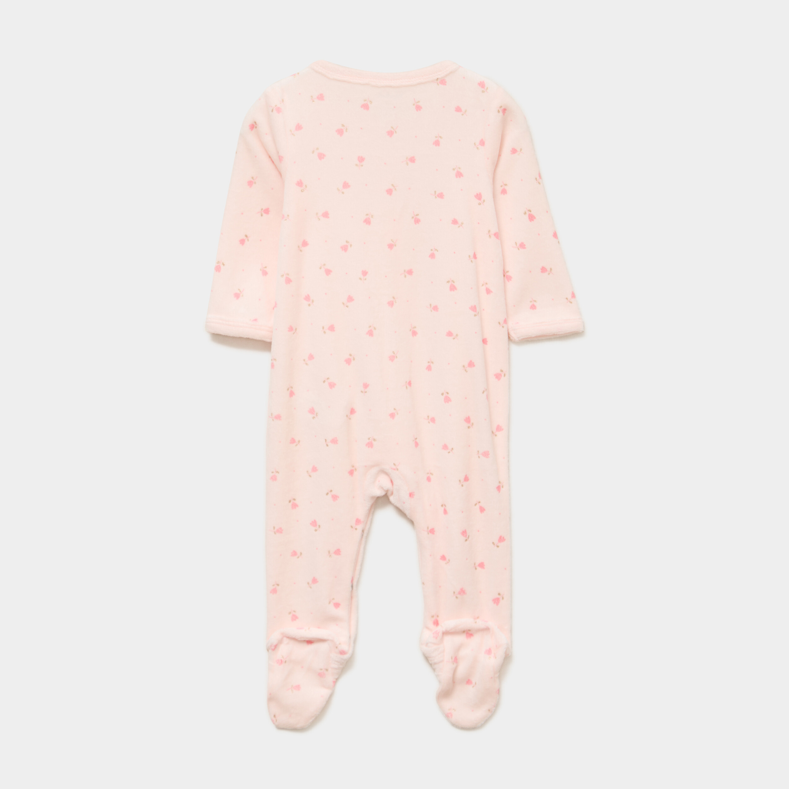 Ensemble body et dors-bien effet velours rose clair b&eacute;b&eacute;