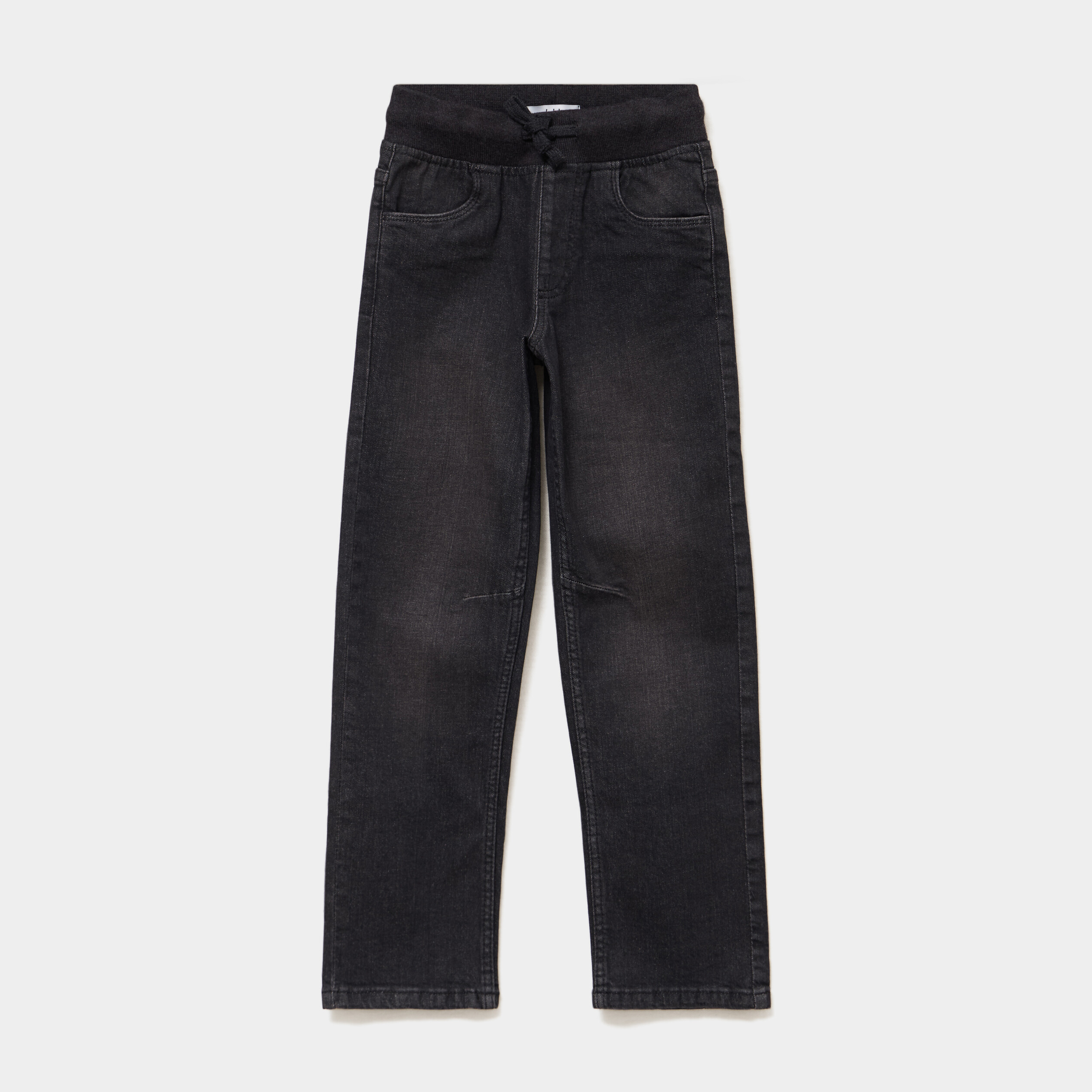 Jeans regular taille &eacute;lastiqu&eacute;e denim noir gar&ccedil;on