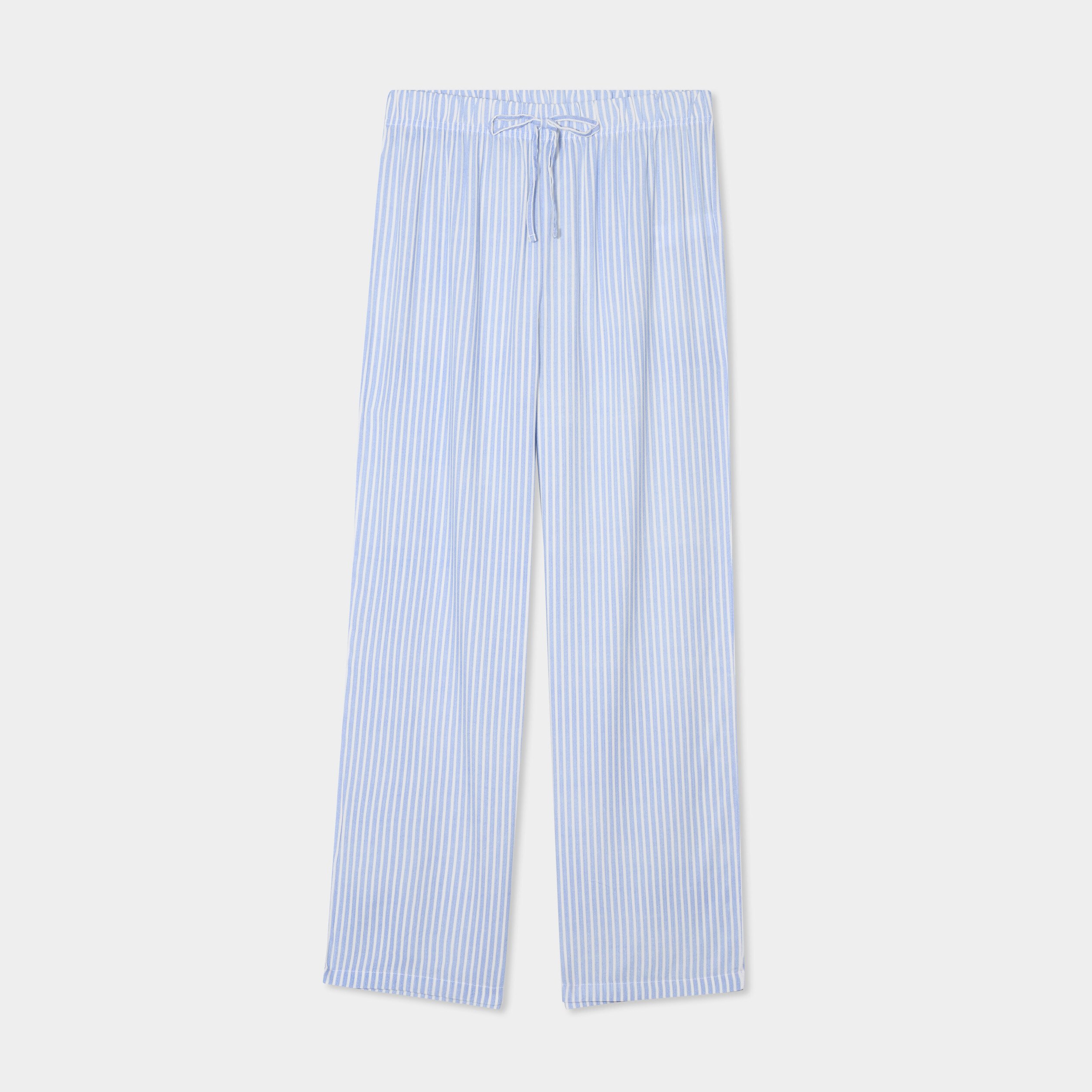 pantalon de pyjama fluide bleu femme Pantalon de pyjama fluide bleu femme