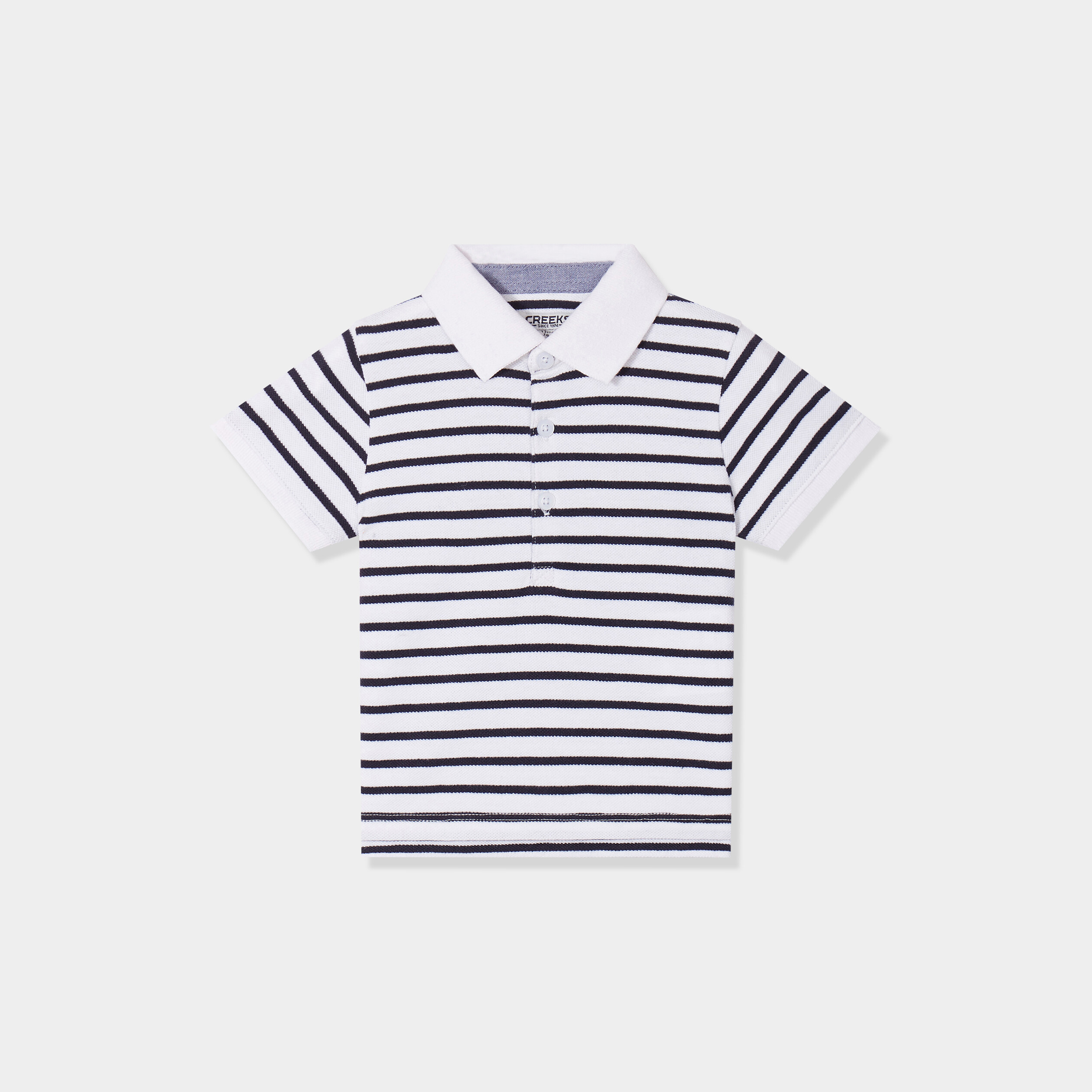 polo manches courtes coton creeks ecru bebeg Polo manches courtes coton Creeks ecru bébé garçon