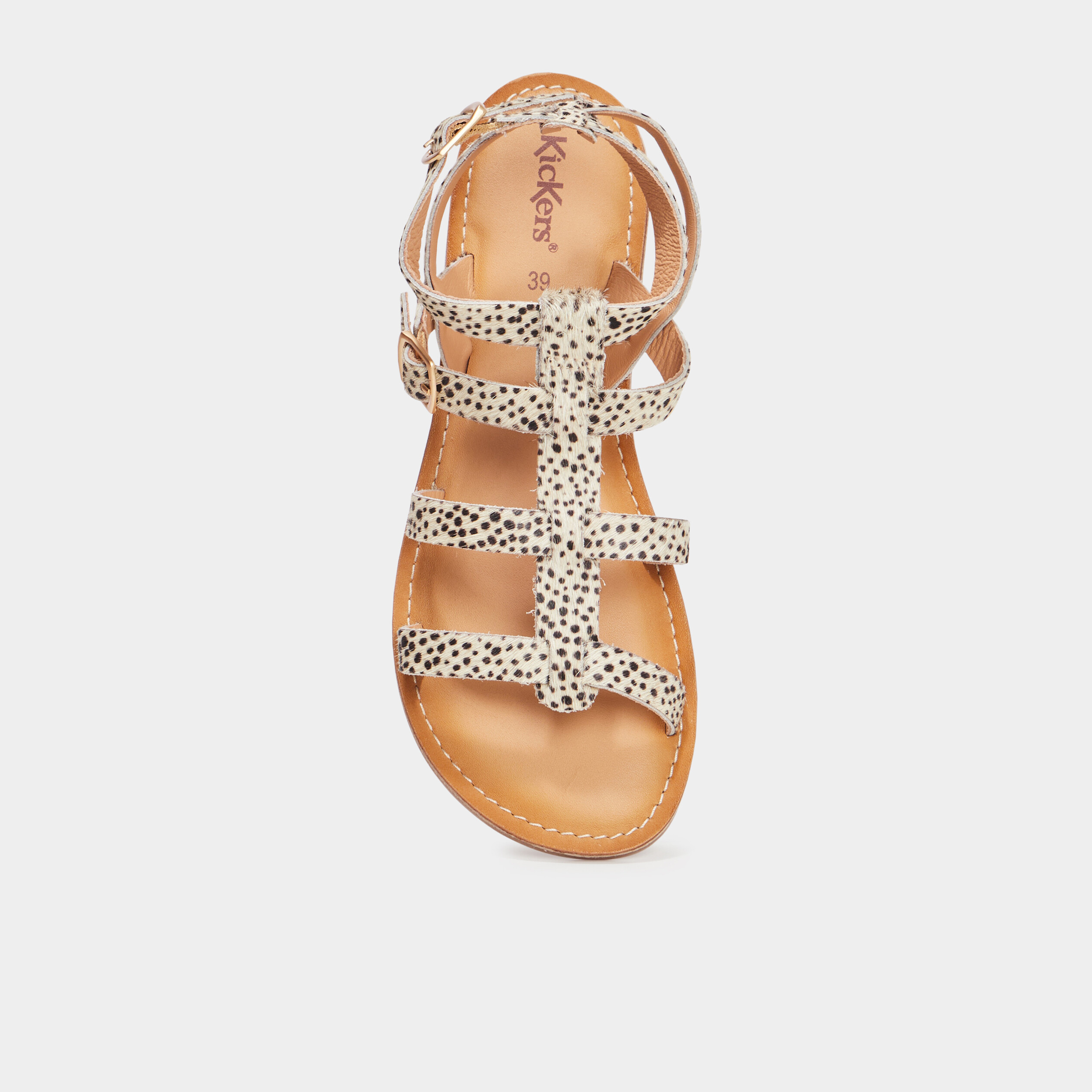 sandales en cuir kickers kickdazed blanc femme Sandales en cuir Kickers Kickdazed blanc femme