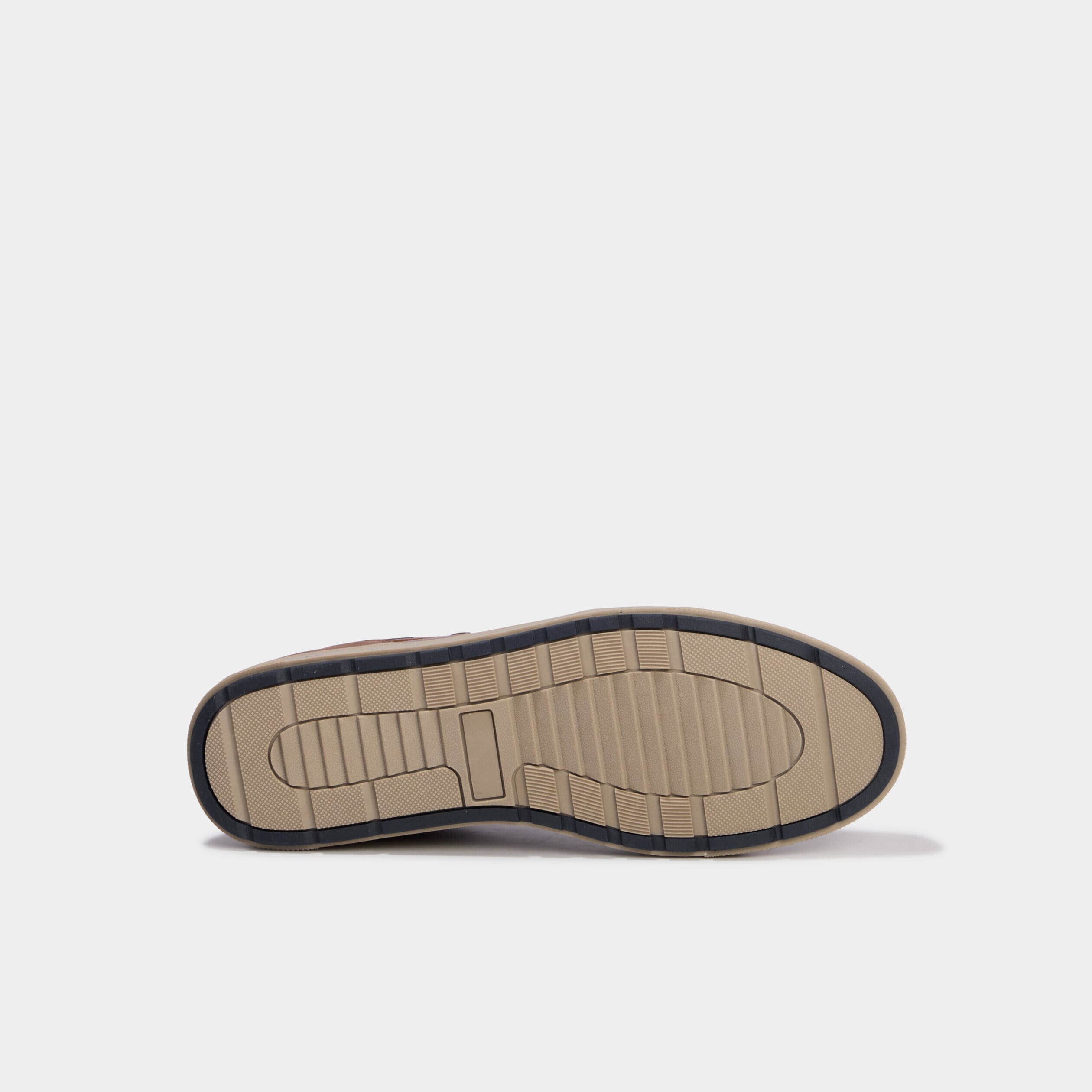 Baskets zipp&eacute;es &agrave; lacets confort marron homme