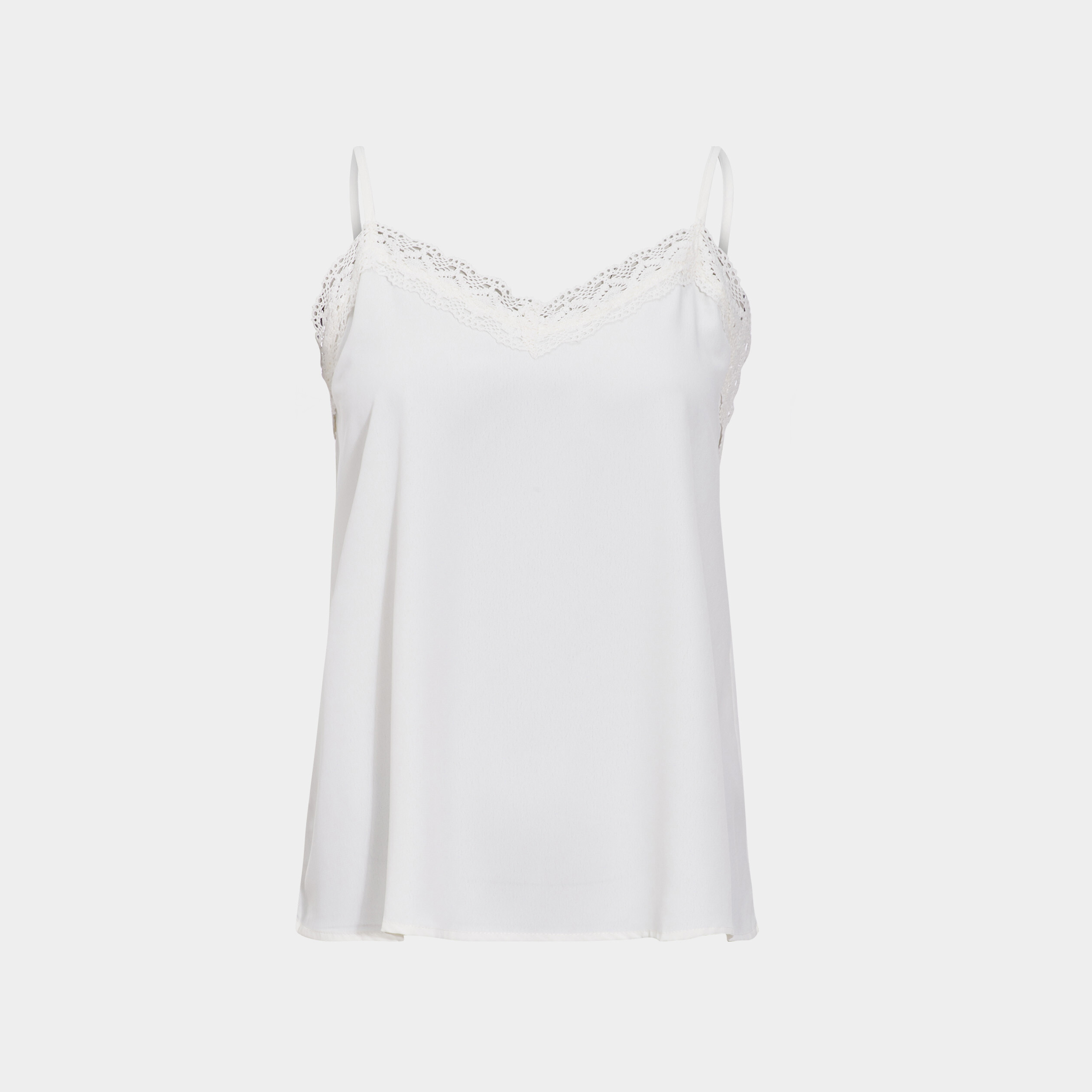 debardeur a empiecement dentelle blanc femme Débardeur à empiècement dentelle blanc femme
