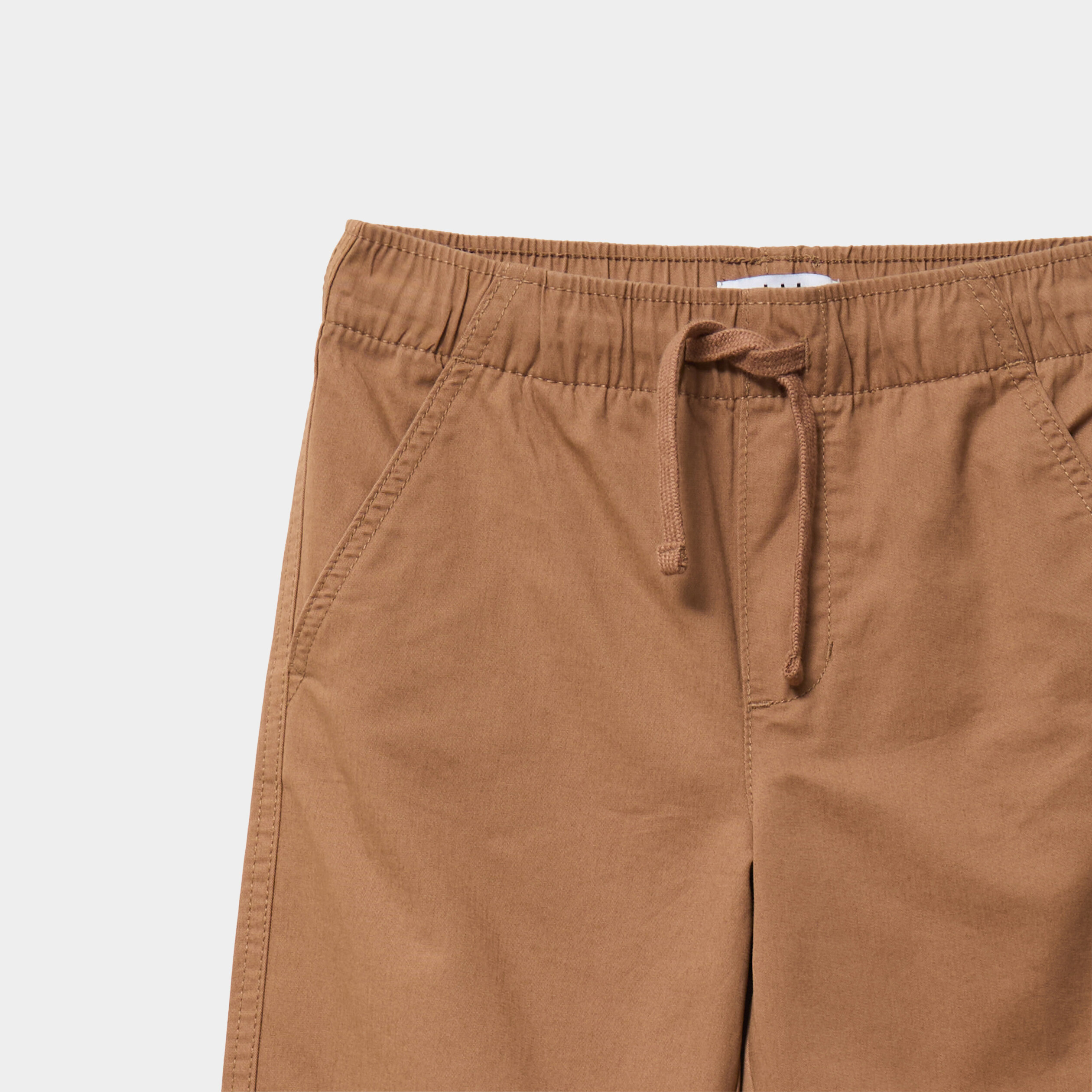 pantalon battle taille elastiquee coton marron garcon Pantalon battle taille élastiquée coton marron garçon