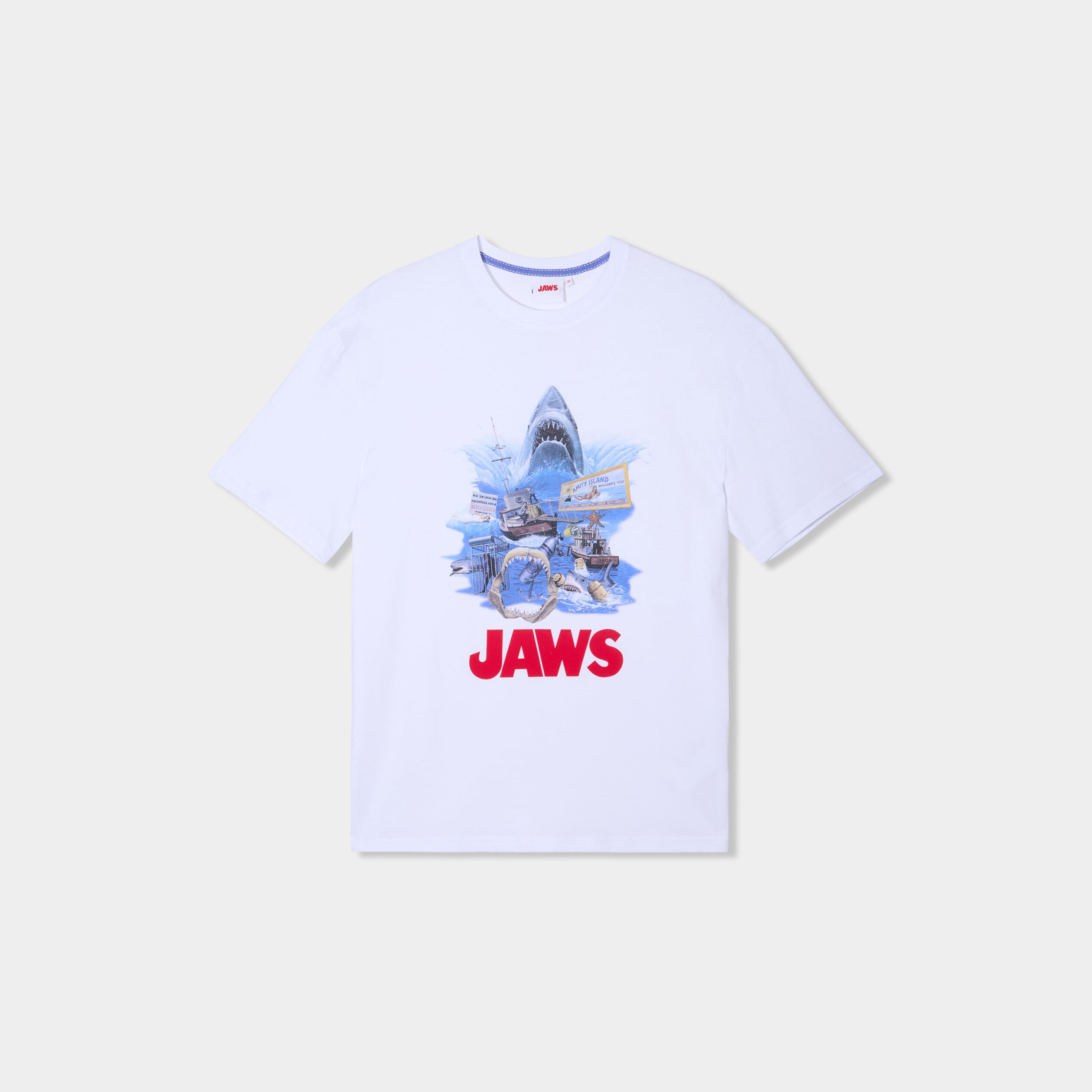 T-shirt coton Les Dents de la mer blanc homme