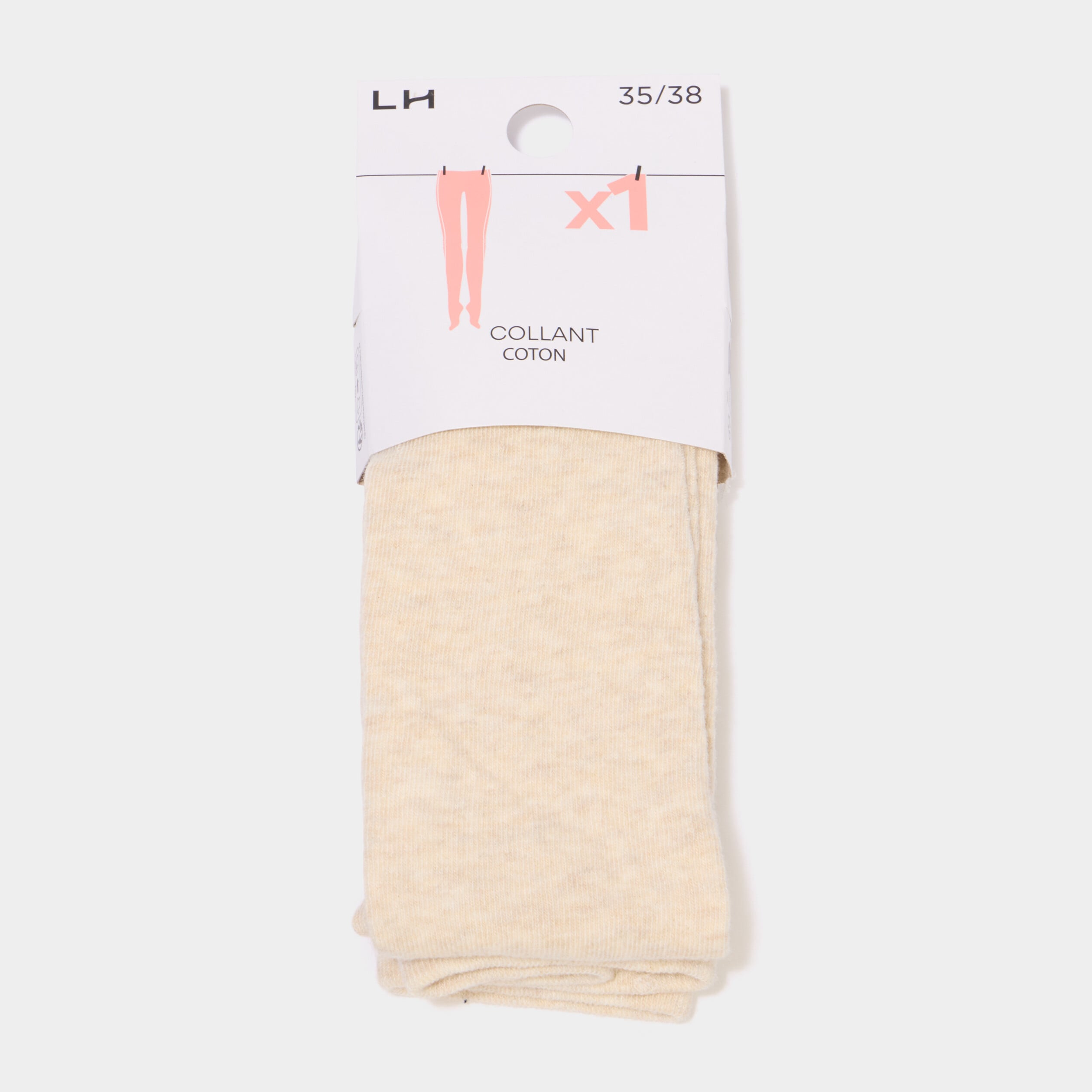 Collant opaque beige fille