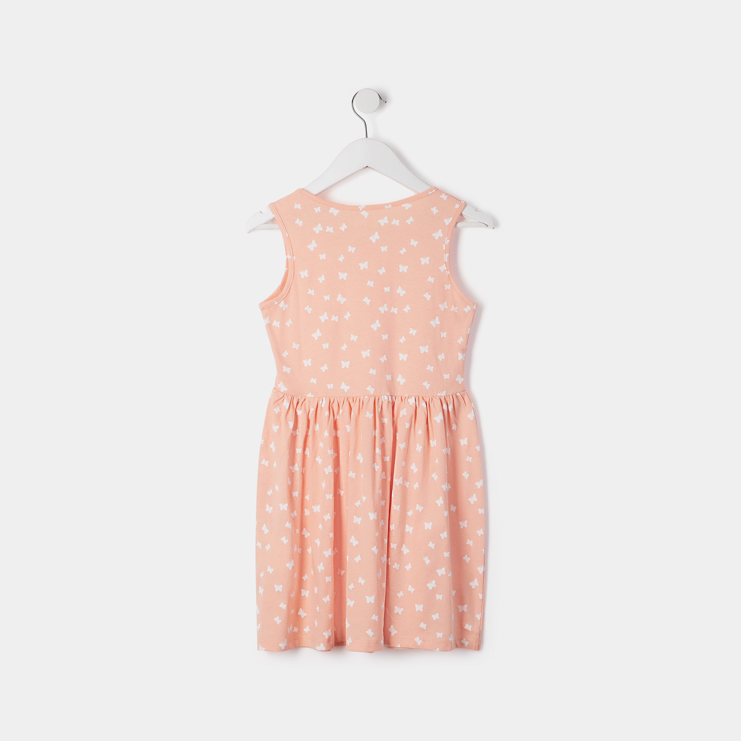 robe patineuse sans manches coton orange clair fille Robe patineuse sans manches coton orange clair fille