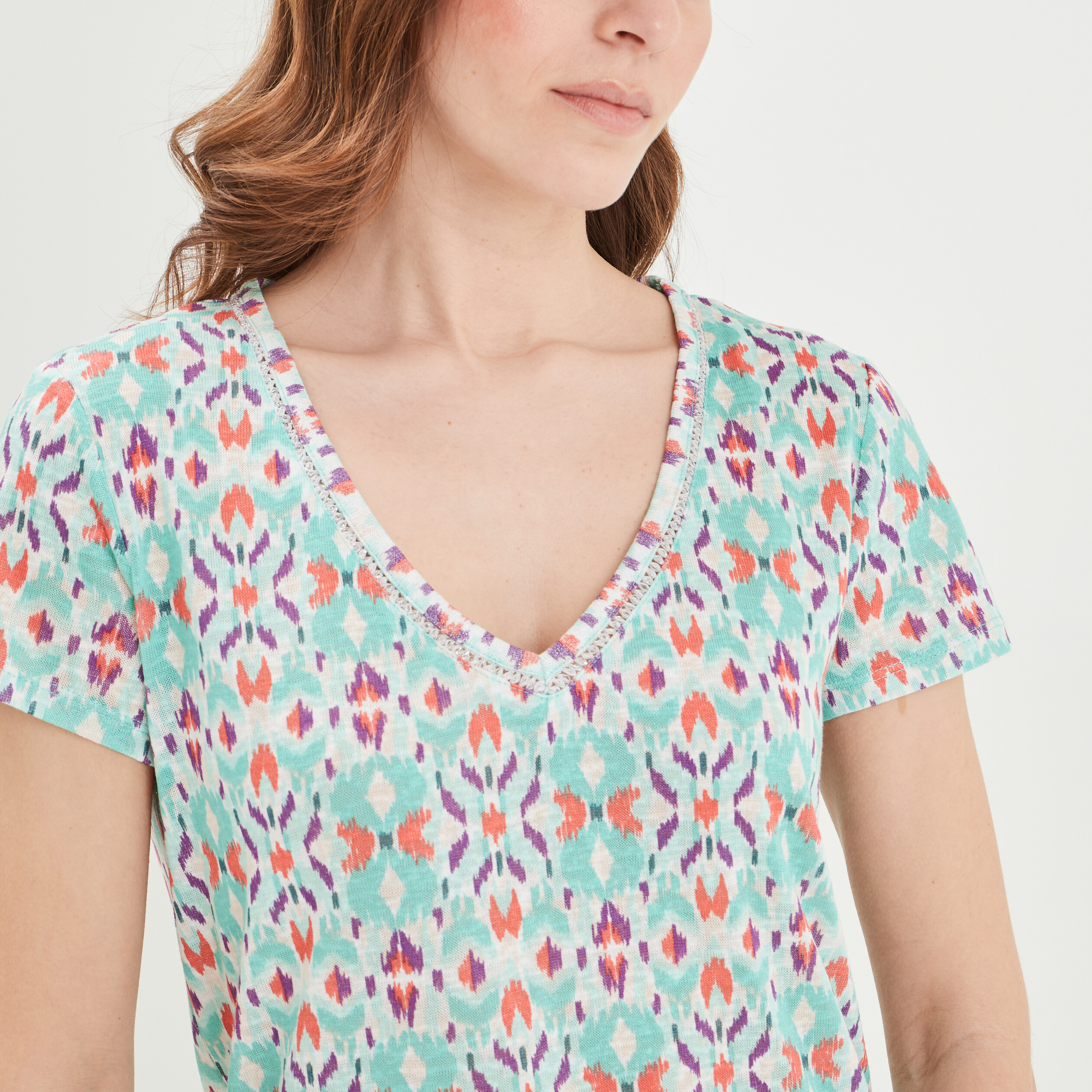 t shirt a manches courtes vert turquoise femme T-shirt à manches courtes vert turquoise femme