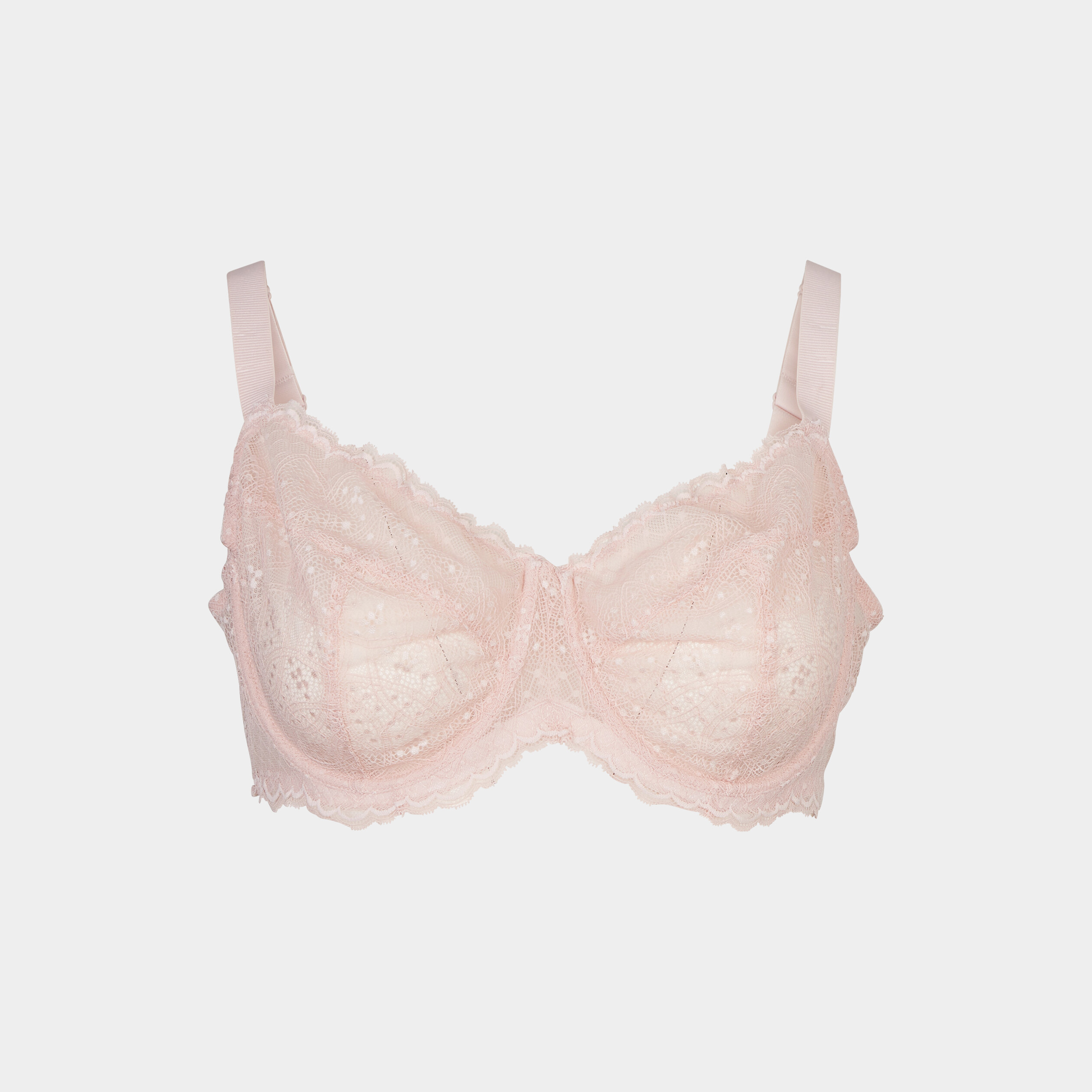 soutien gorge emboitant en dentelle rose pastel femmegt Soutien-gorge emboîtant en dentelle rose pastel femme grande taille