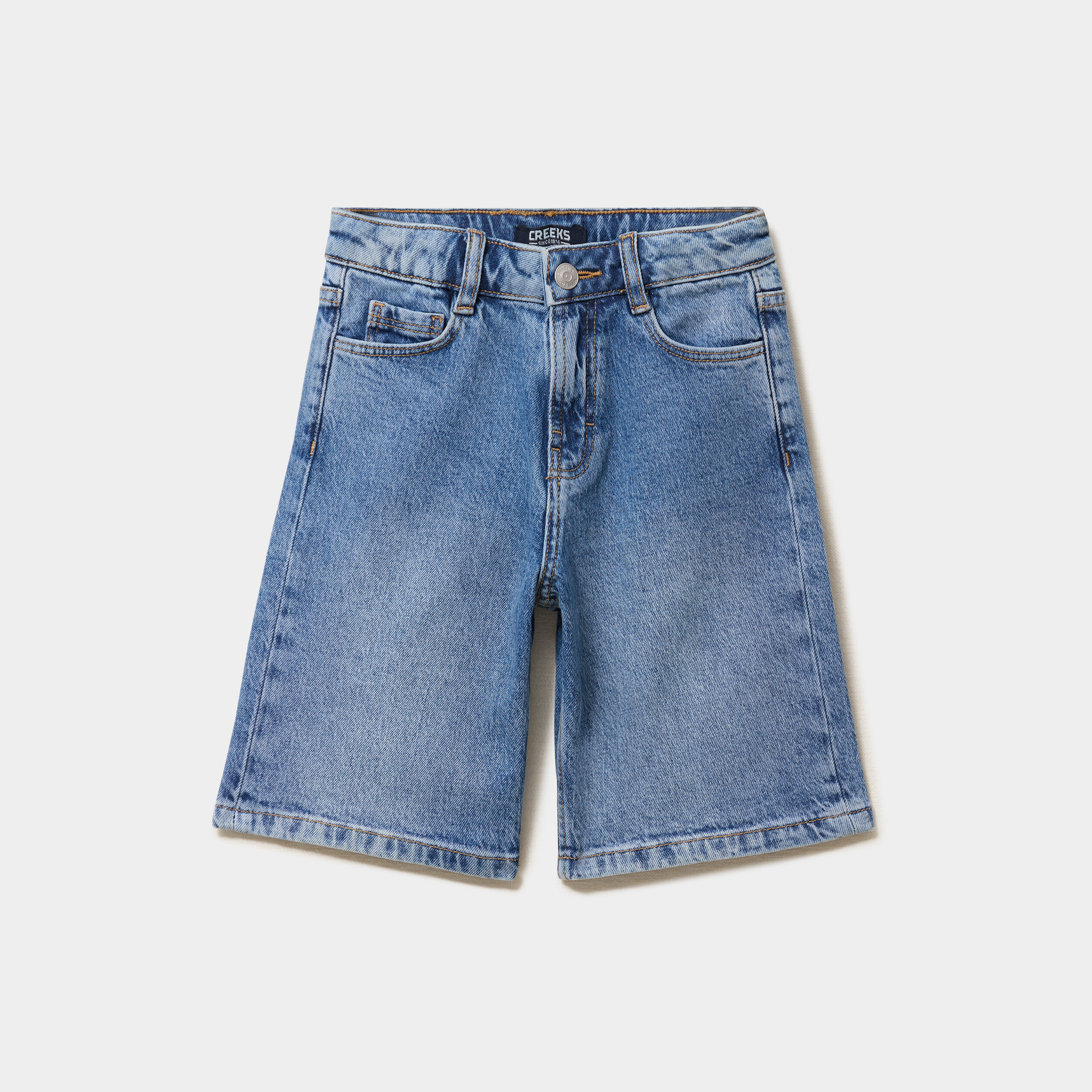 Bermuda short en jean taille ajustable denim double stone fille