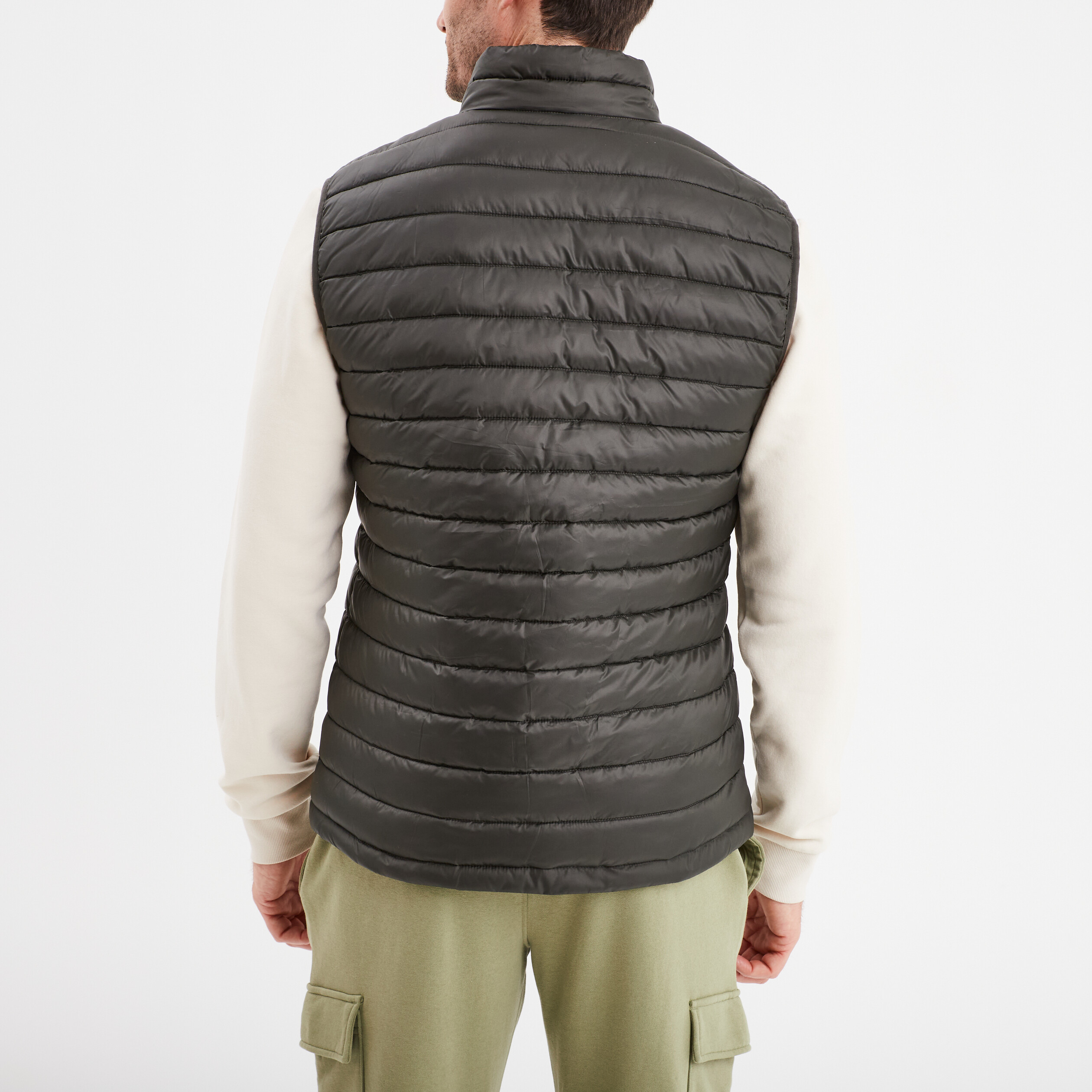 doudoune legere deperlante sans manches vert kaki homme Doudoune légère déperlante sans manches vert kaki homme